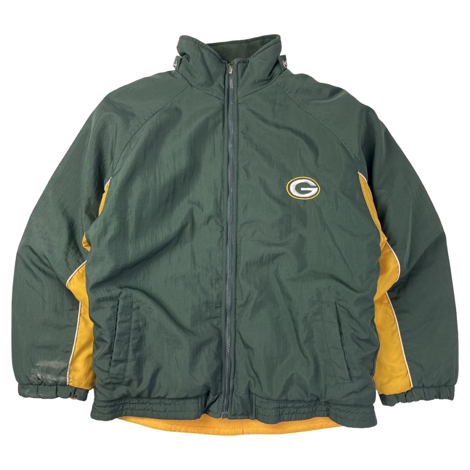Vintage Green Bay Packers Reversible Zip Up Fleece Jacket