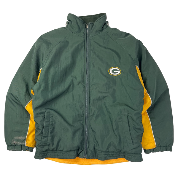 Vintage Green Bay Packers Reversible Zip Up Fleece Jacket