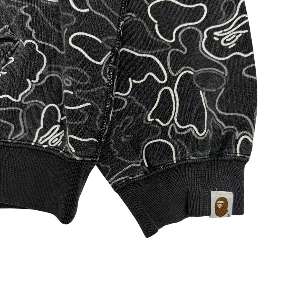 2005 Bape Nigo Era Neon Camo Full Zip Hoodie Grey/Black