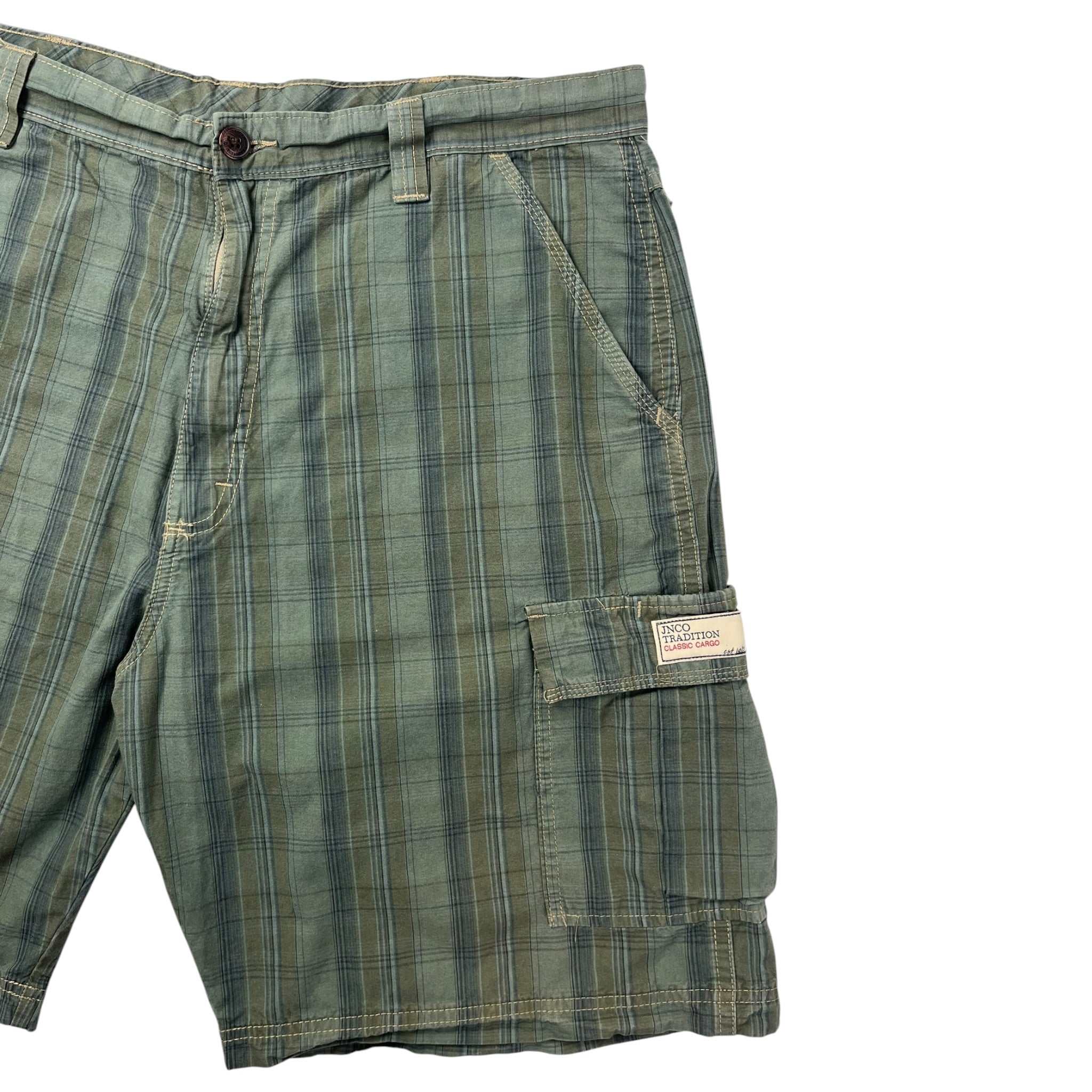 Vintage Y2K JNCO Tradition Plaid Cargo Shorts