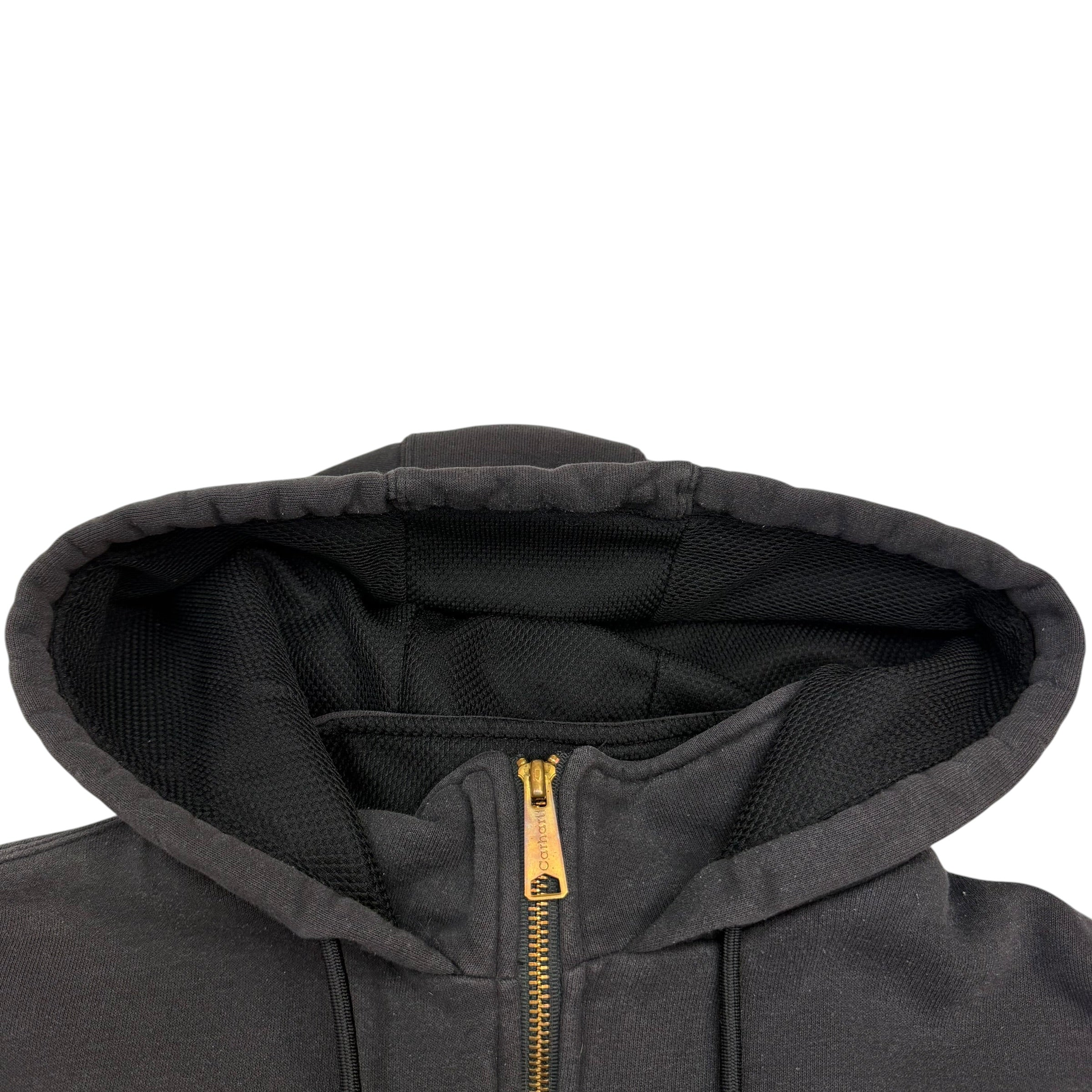 Vintage Carhartt Thermal Lined Zip Mock Sweatshirt Black