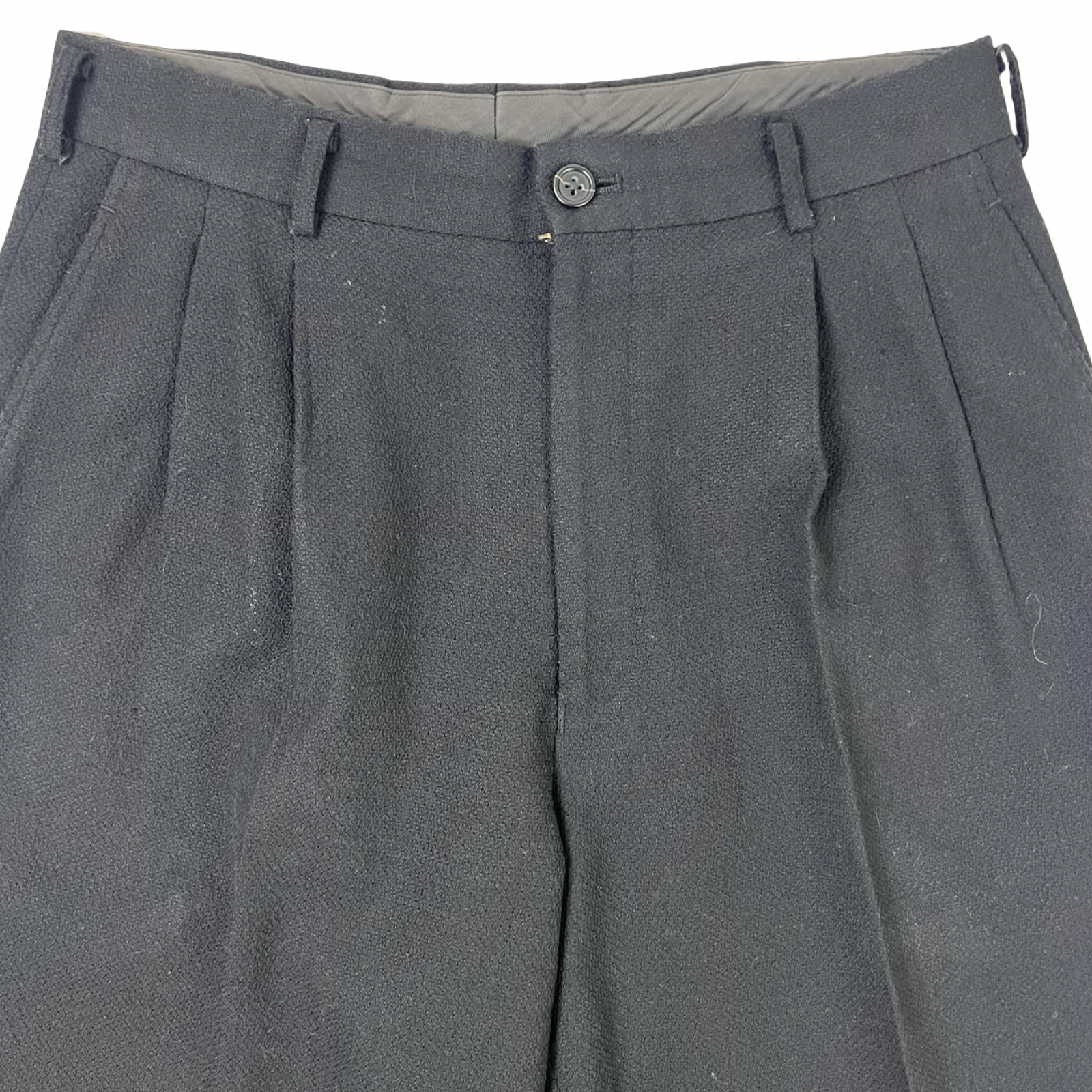 Comme Des Garçon Homme Pleated Wool Trousers Black