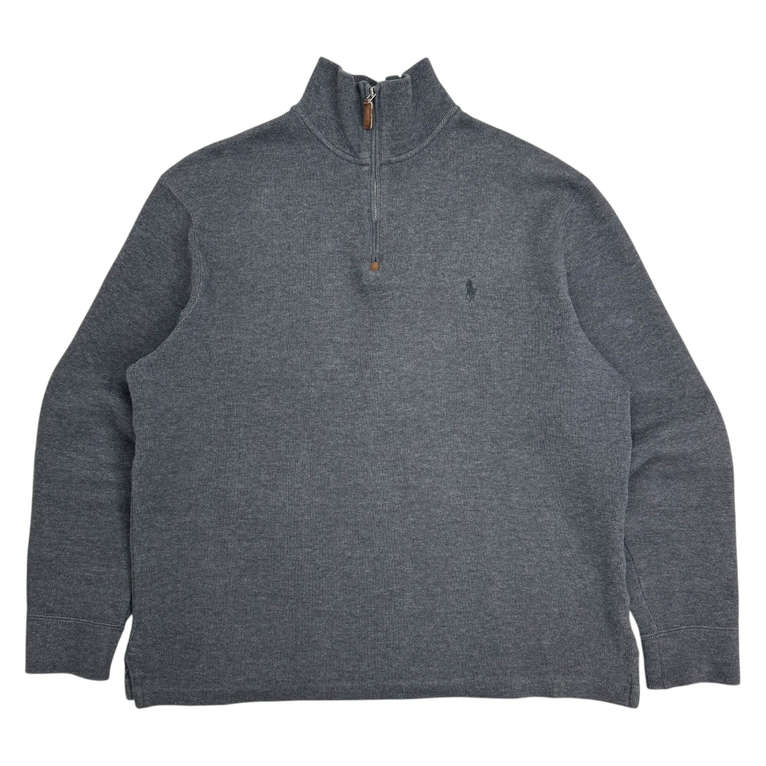 Vintage Polo Ralph Lauren Quarter Zip Sweater Dark Grey
