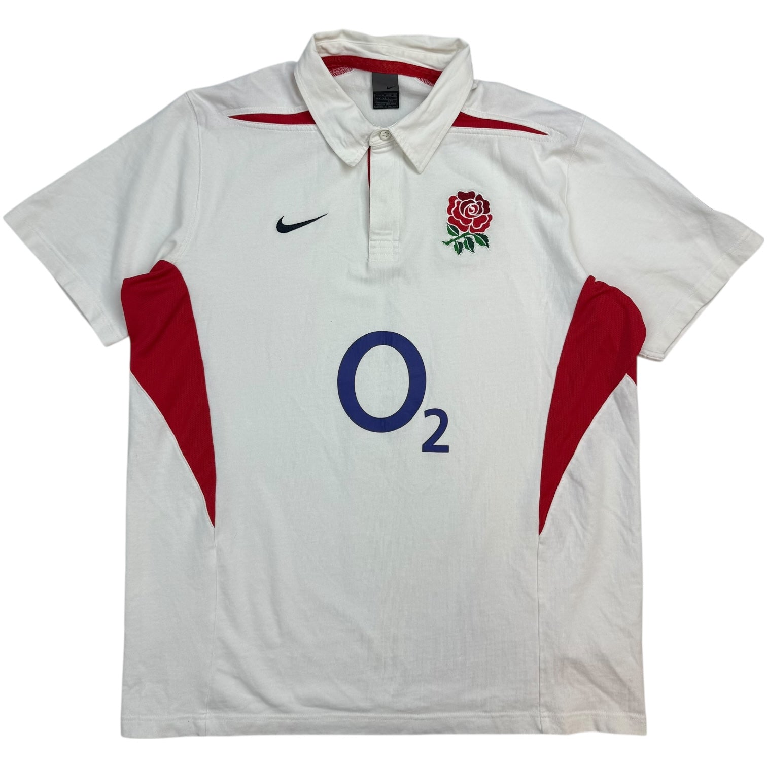 Vintage Nike England Union Rugby Jersey Home Jersey White