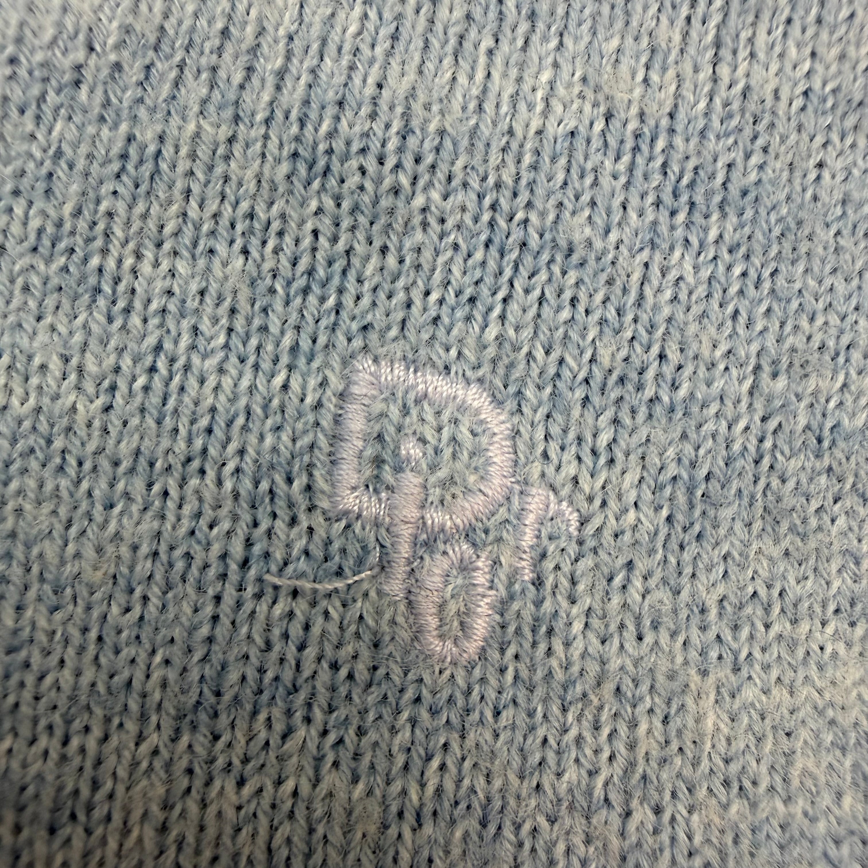 Vintage Christian Dior Knit Vest Baby Blue