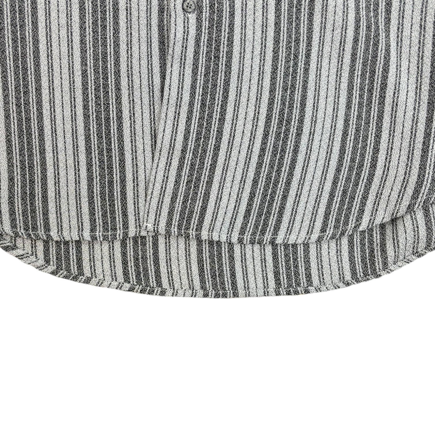 Vintage R2 Striped Button-Up Shirt Grey