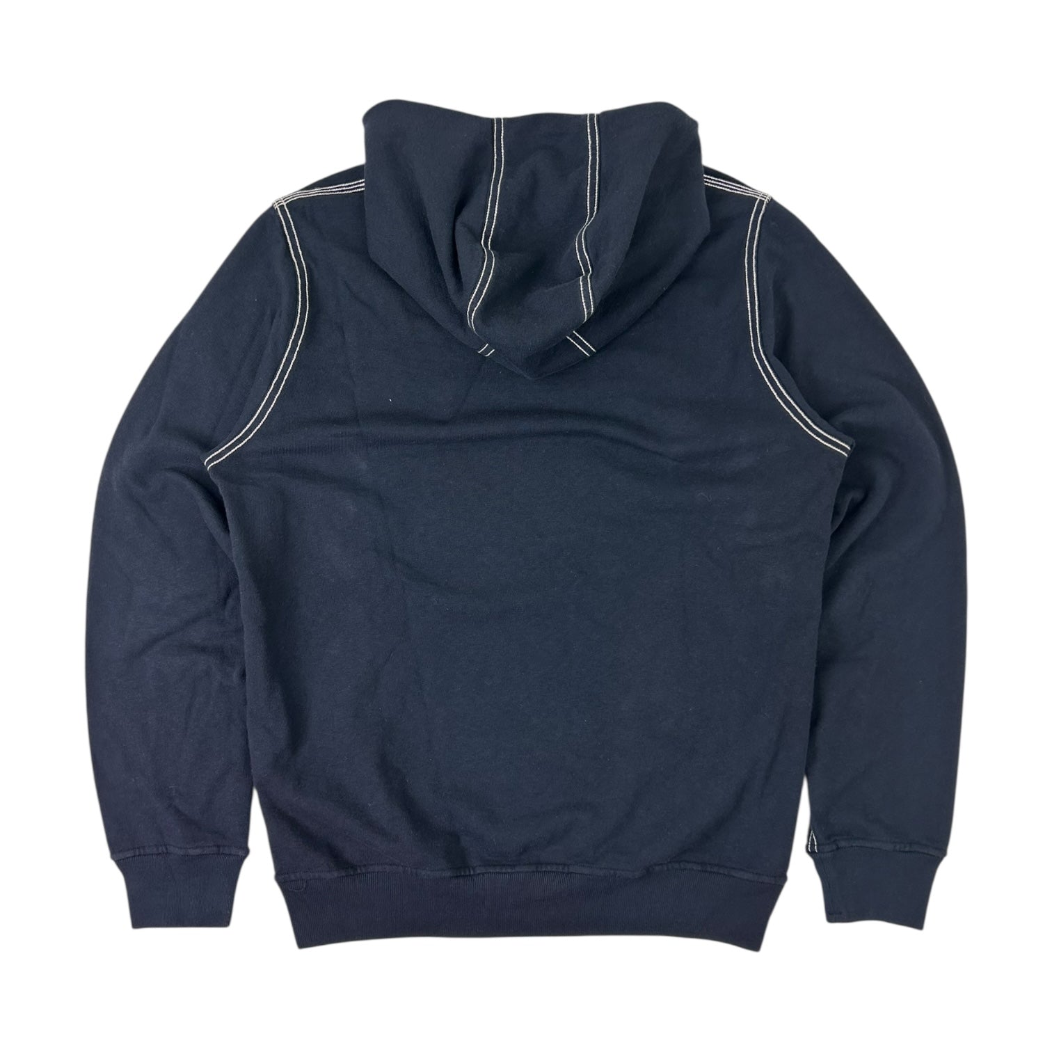 Stone Island Embroidered Logo Hoodie Navy