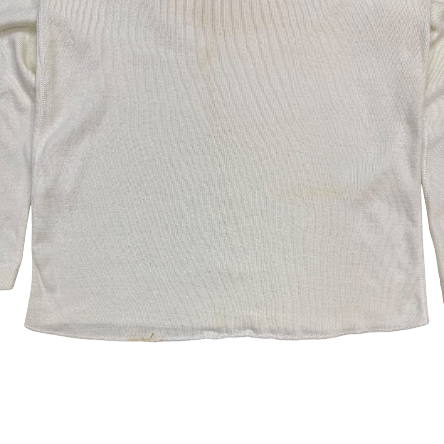 1980s ‘I Like The White Stuff’ Powder Skiing Henley Shirt White