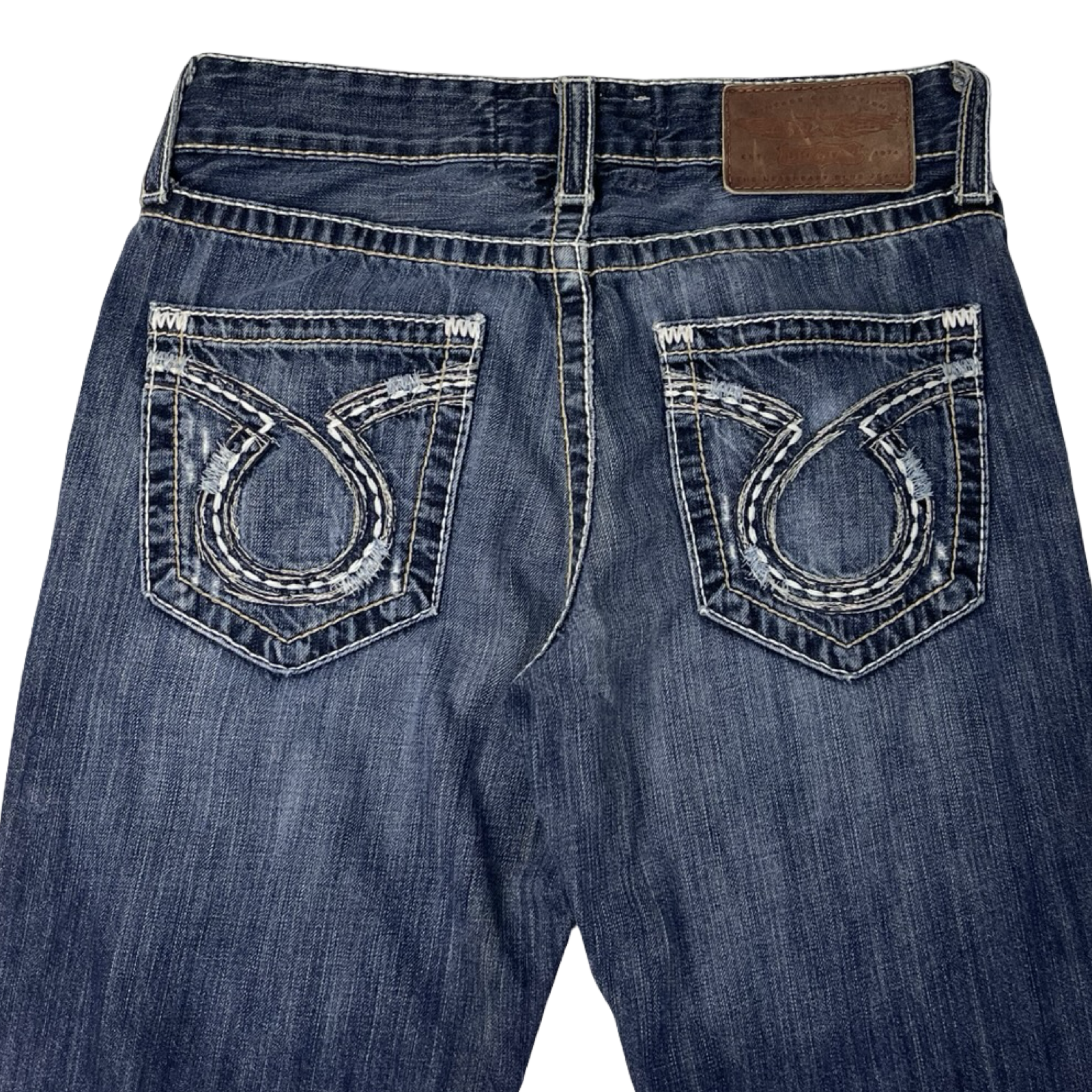 Vintage Y2K Big Star Contrast Stitch Denim Pant Dark Wash