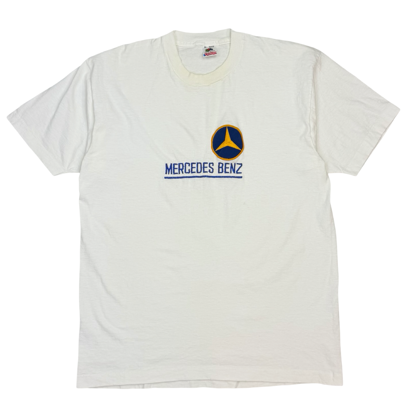 Vintage Mercedes Benz Embroidered Tee White