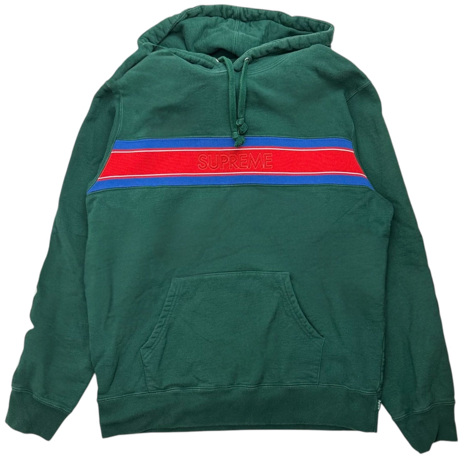 Supreme Chest Stripe Hoodie Green