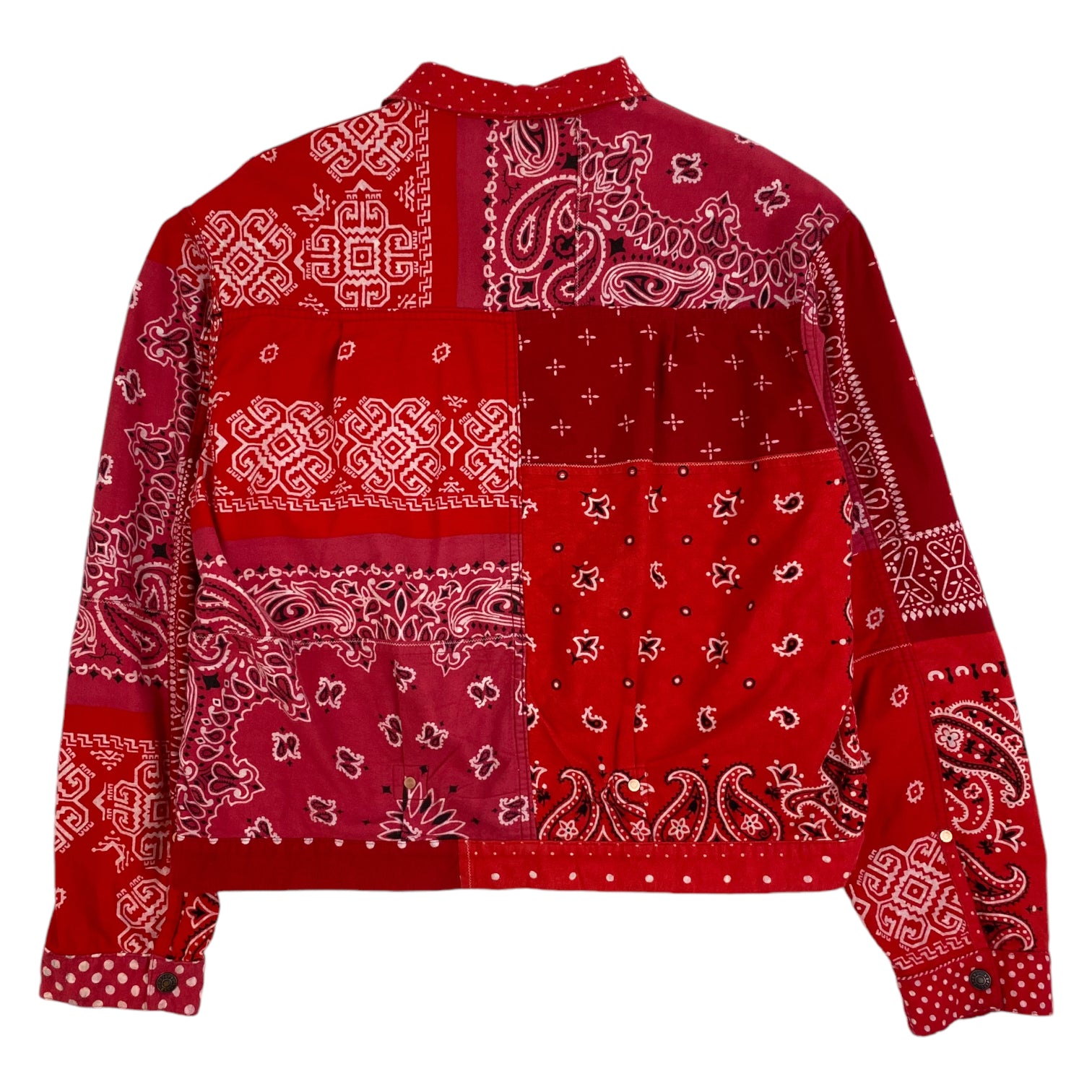 Kapital Reversible Paisley Polka Dot Jacket Red