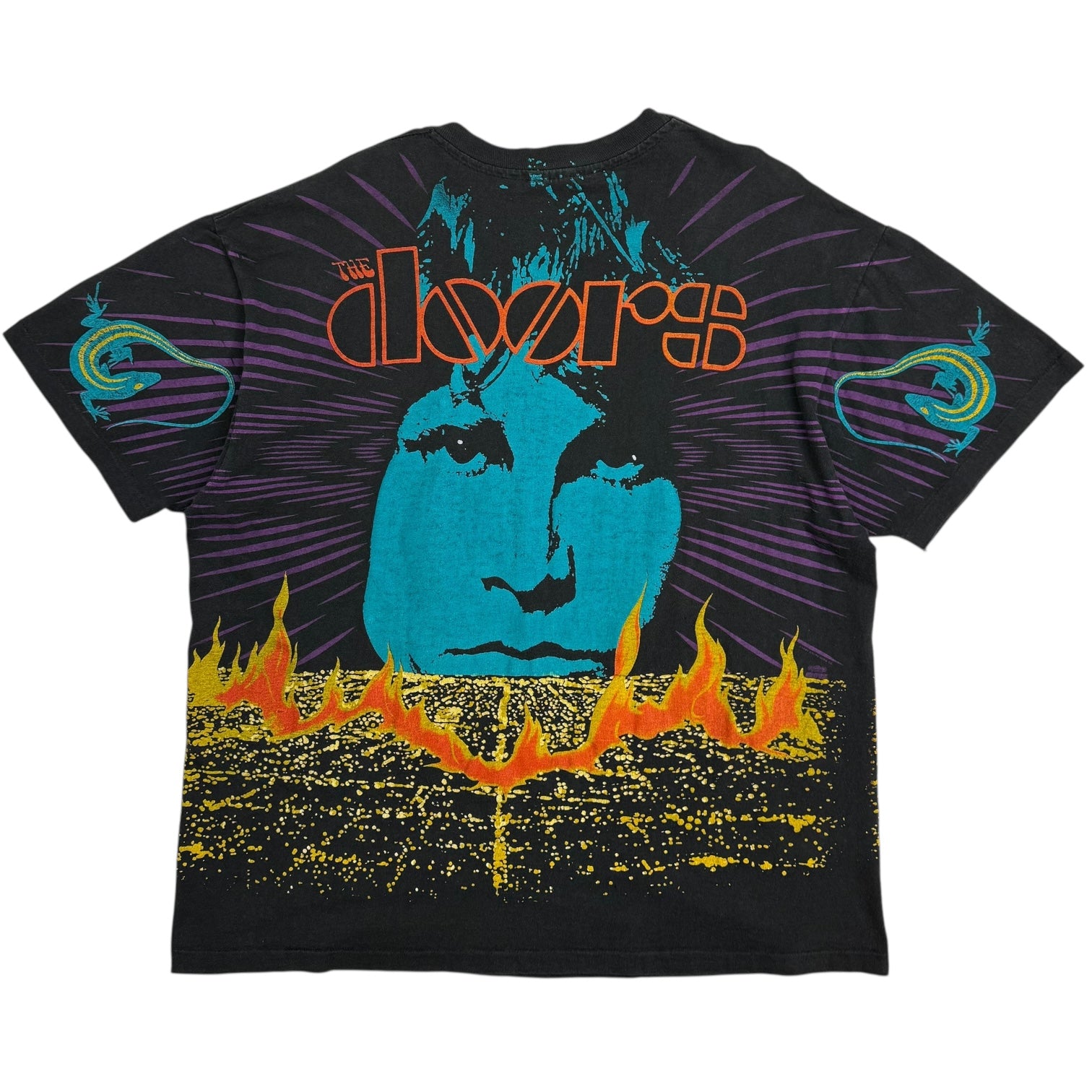 1990s The Doors Jim Morrison AOP Tee Black/Multicolour