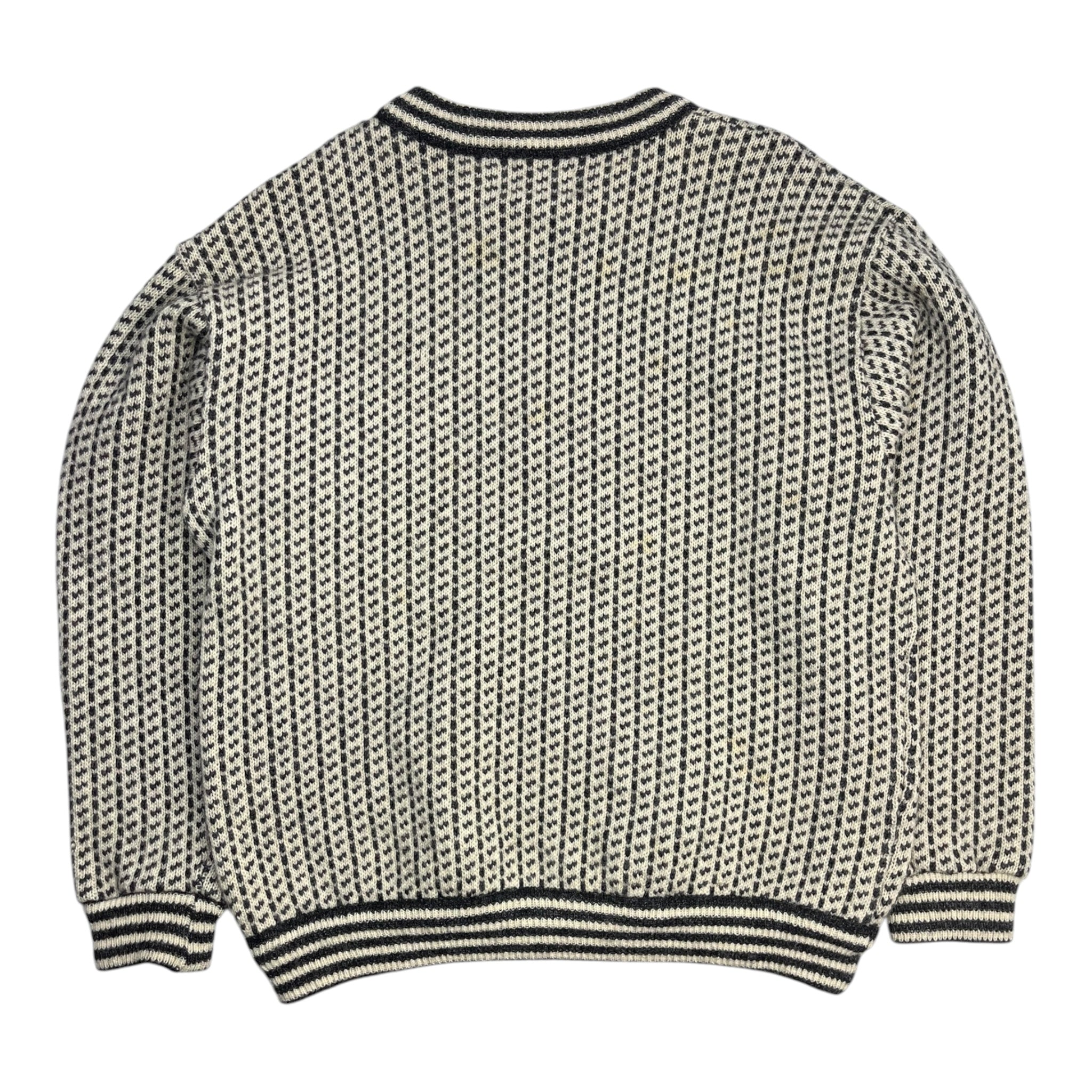 Vintage LL Bean Birds Eye Pattern Wool Knit