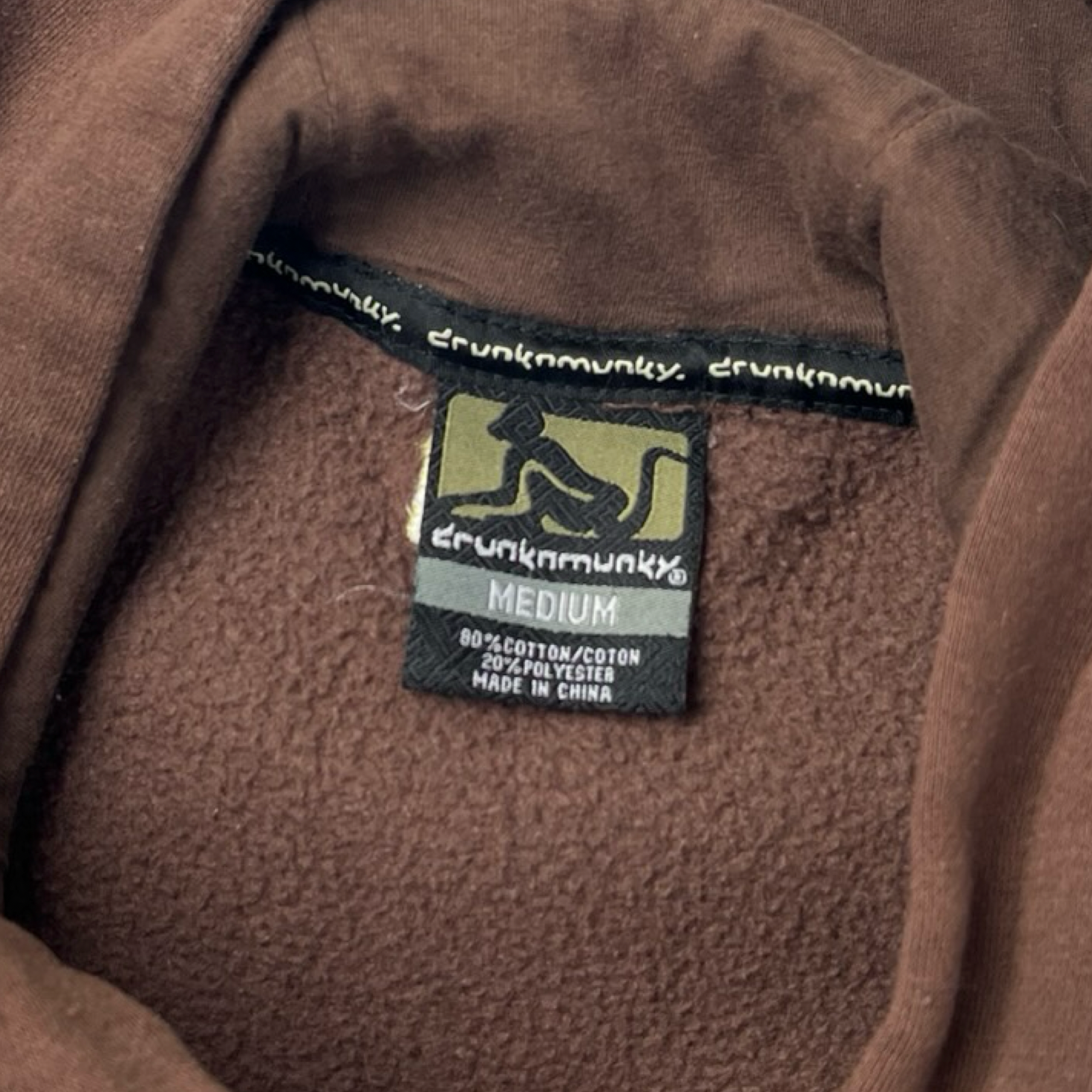 Vintage Y2K Drunknmunky Patch Logo Hoodie