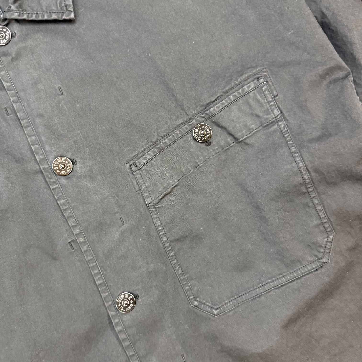 Stone Island Button Up Jacket Navy Blue