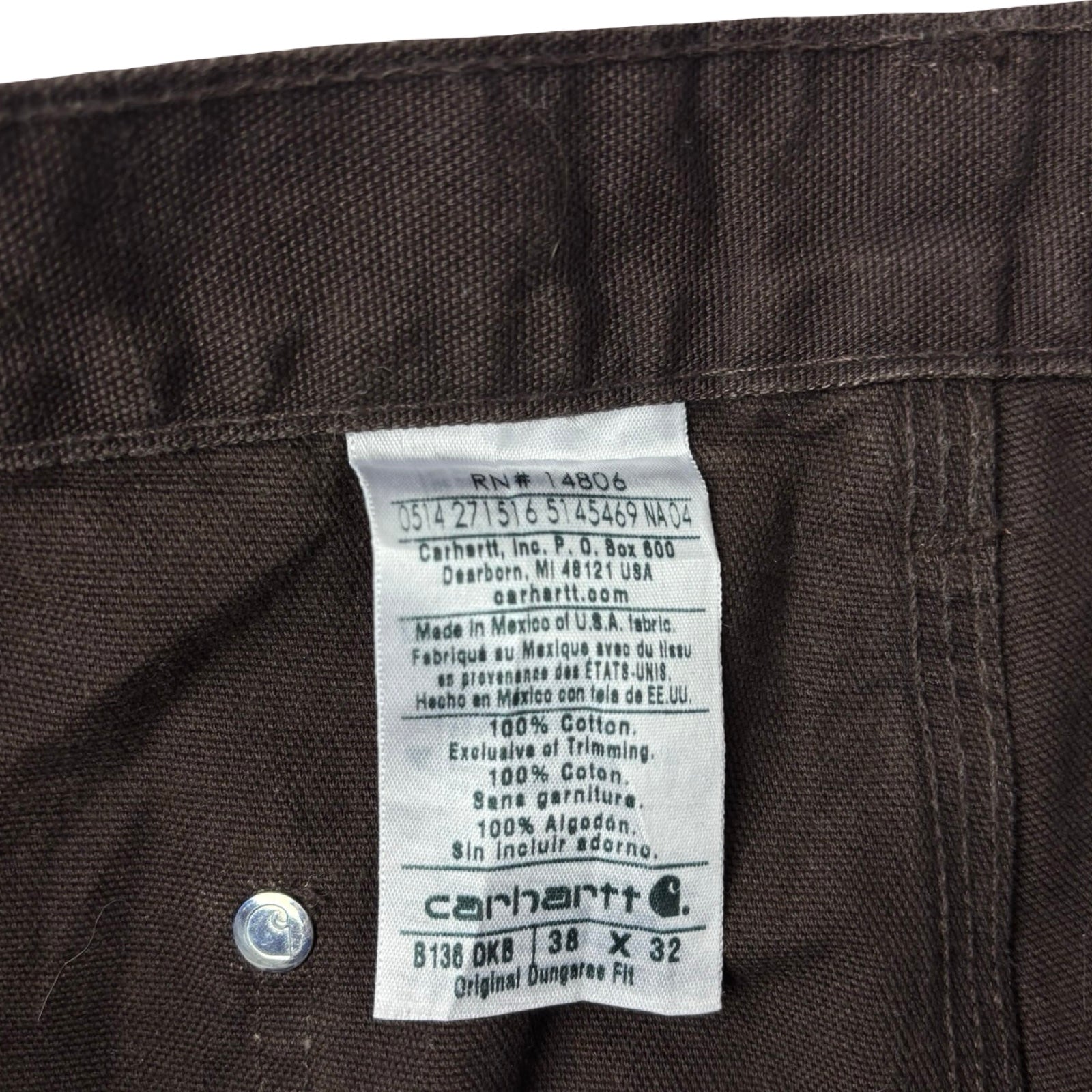 Carhartt Double Knee Work Pant Brown