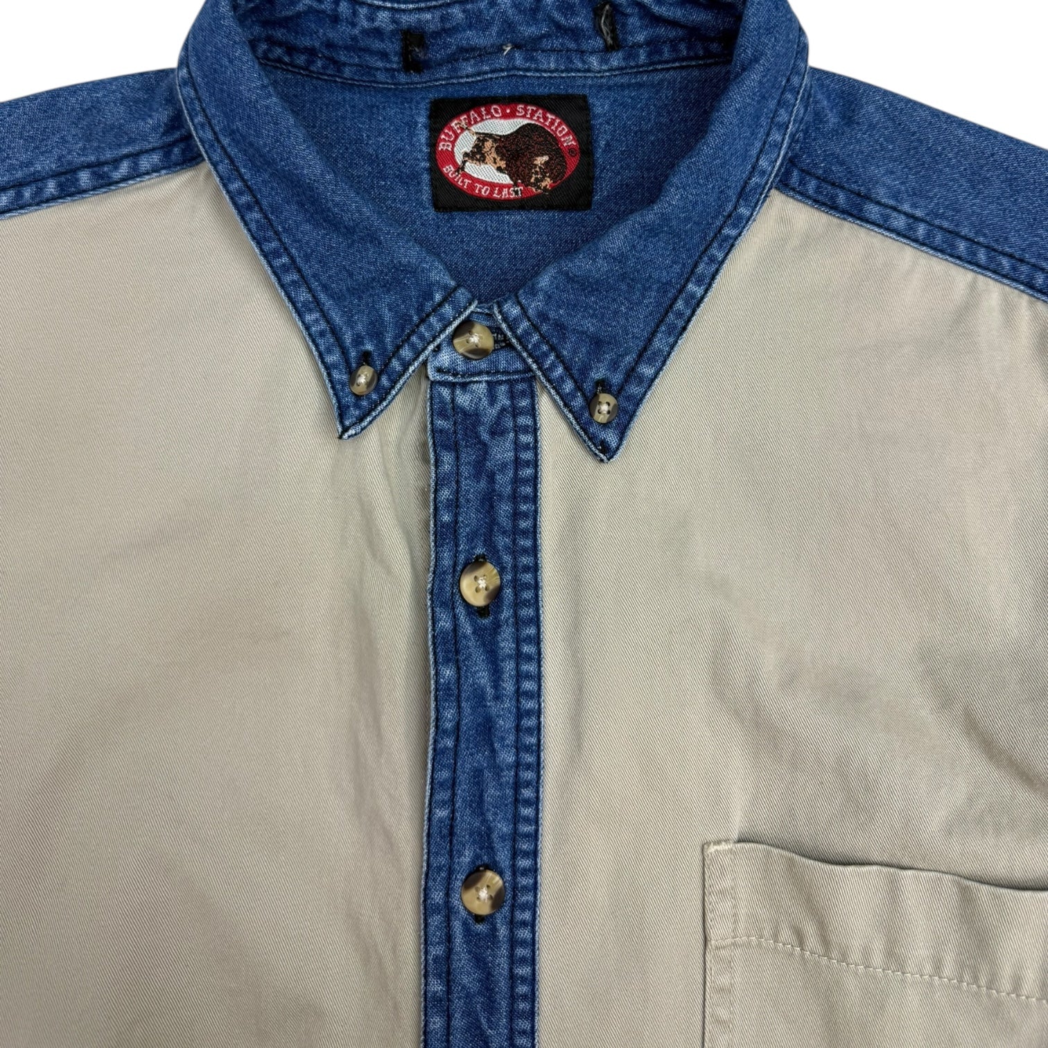 Vintage Buffalo Station Denim Button Up Shirt