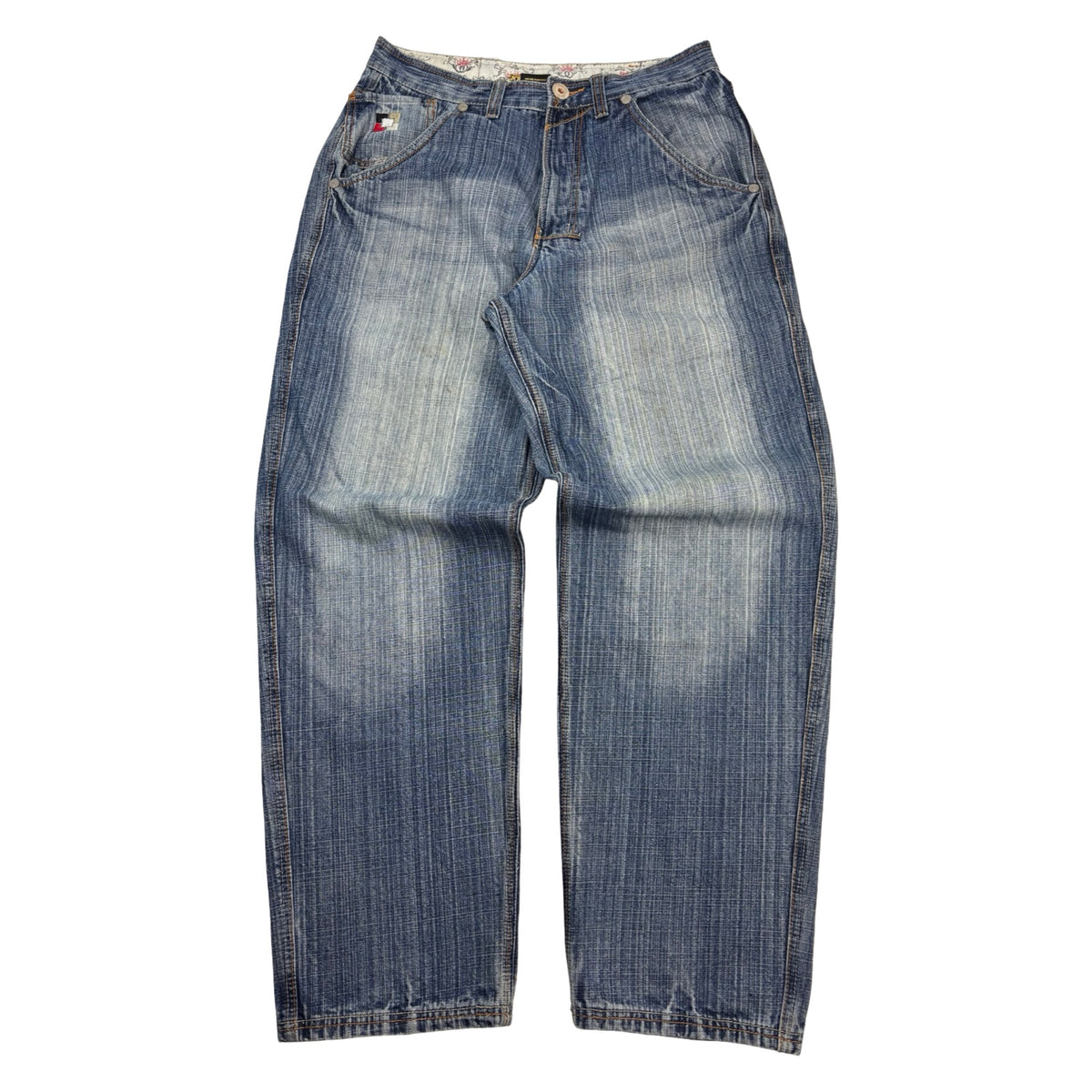 Vintage Y2K Notorious B.I.G. Embroidered Jean Navy Wash