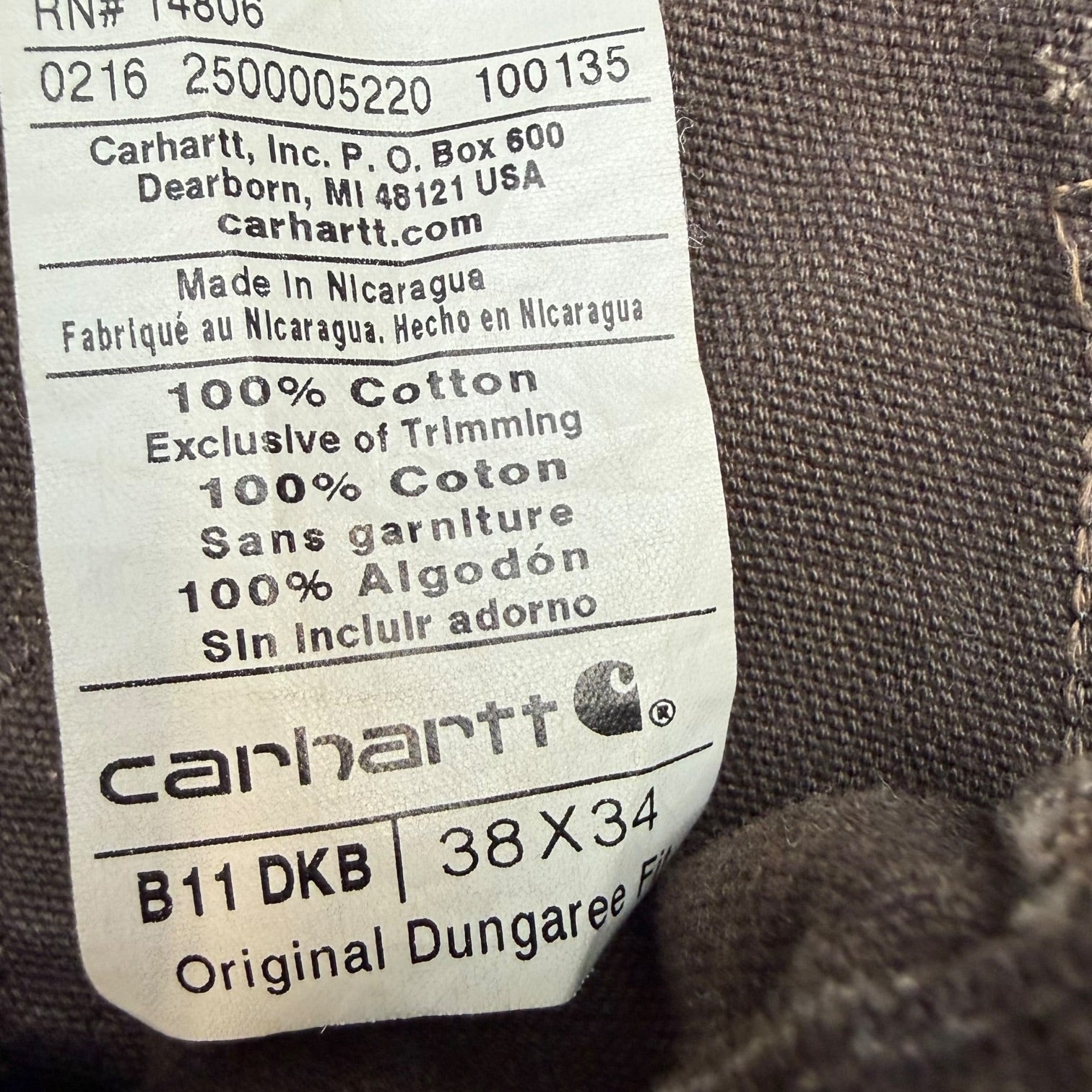 Vintage Carhartt Dungaree Pants Brown