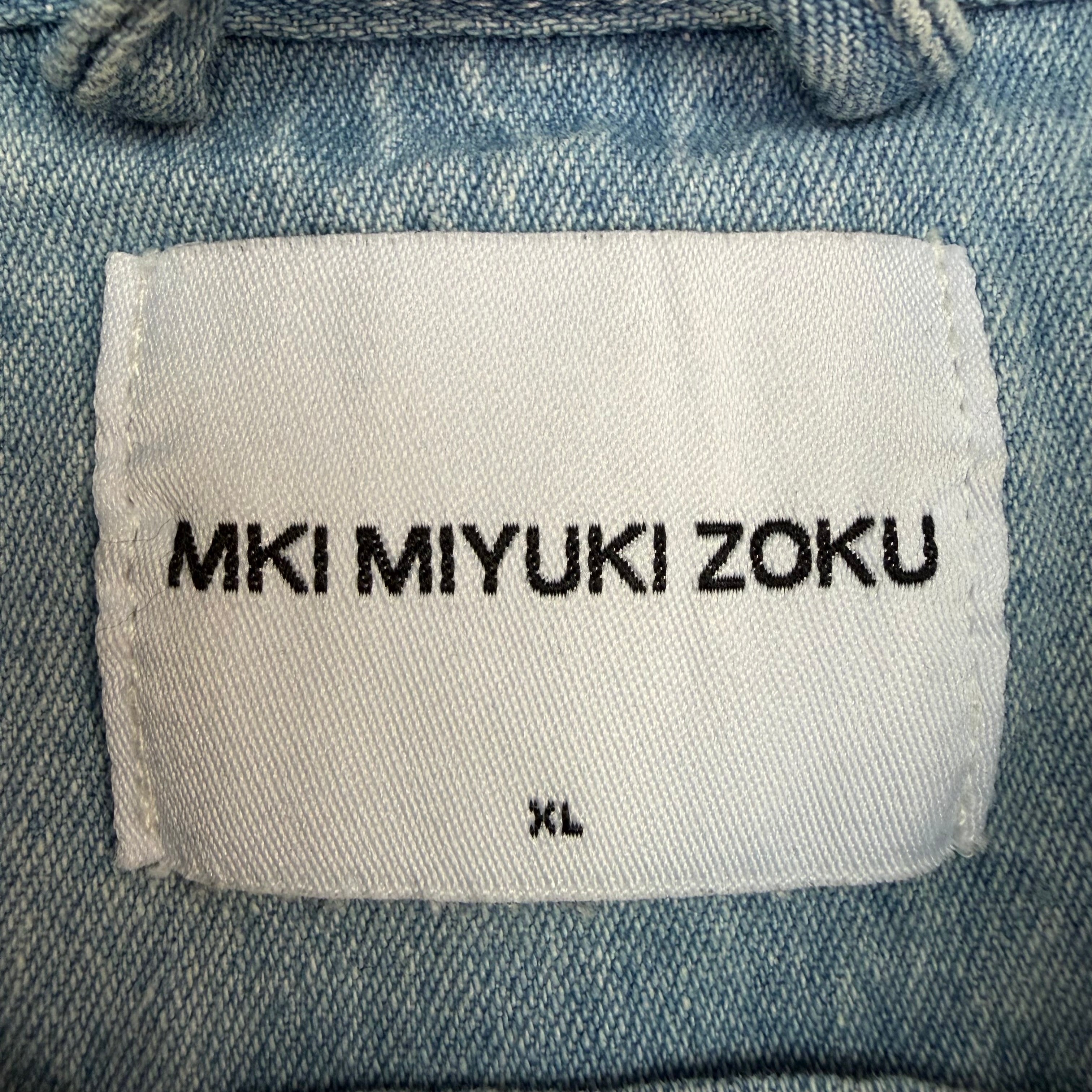 MKI MIYUKI ZOKU Light Wash Denim Chore Jacket Blue