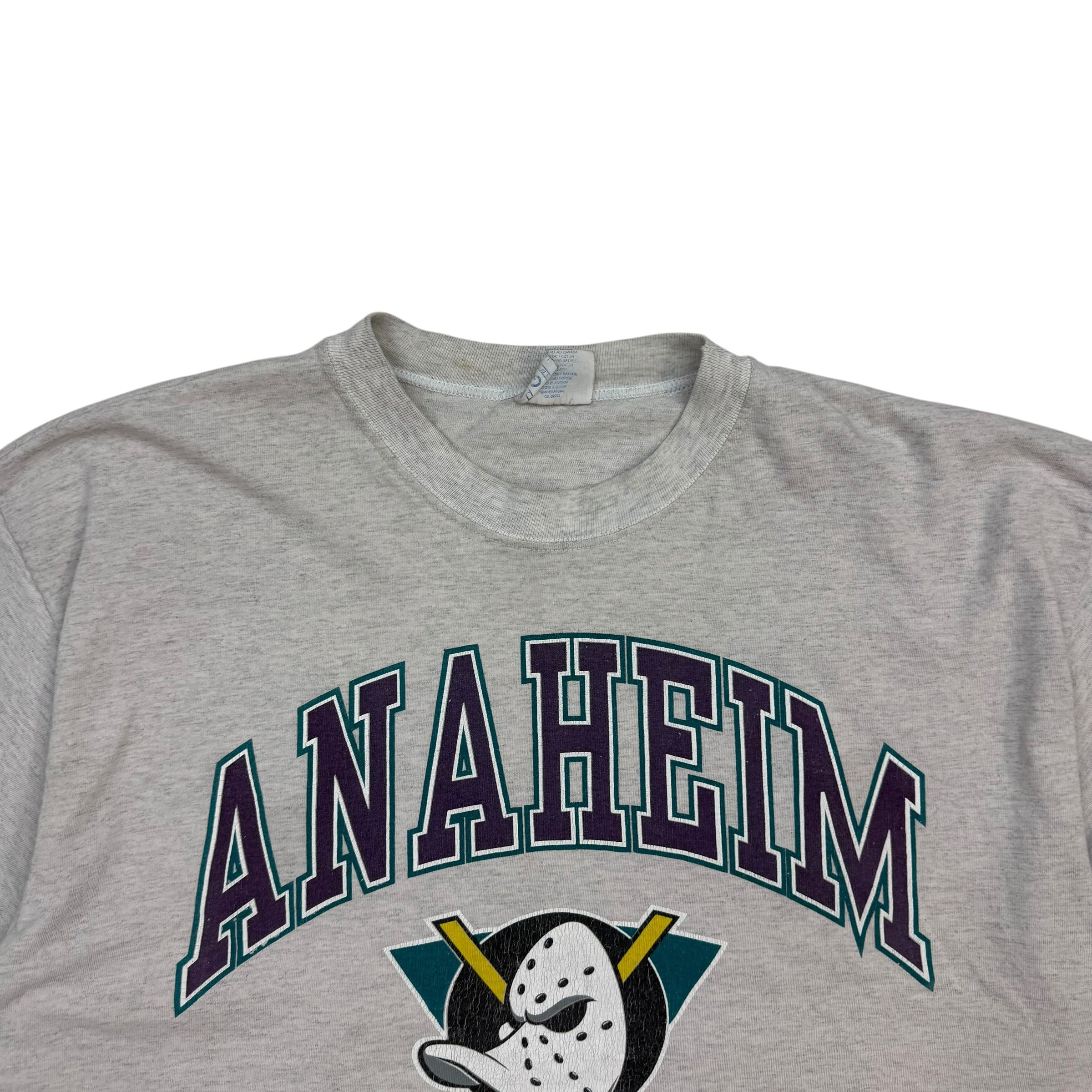 1994 Anaheim Ducks Cropped Tee Grey