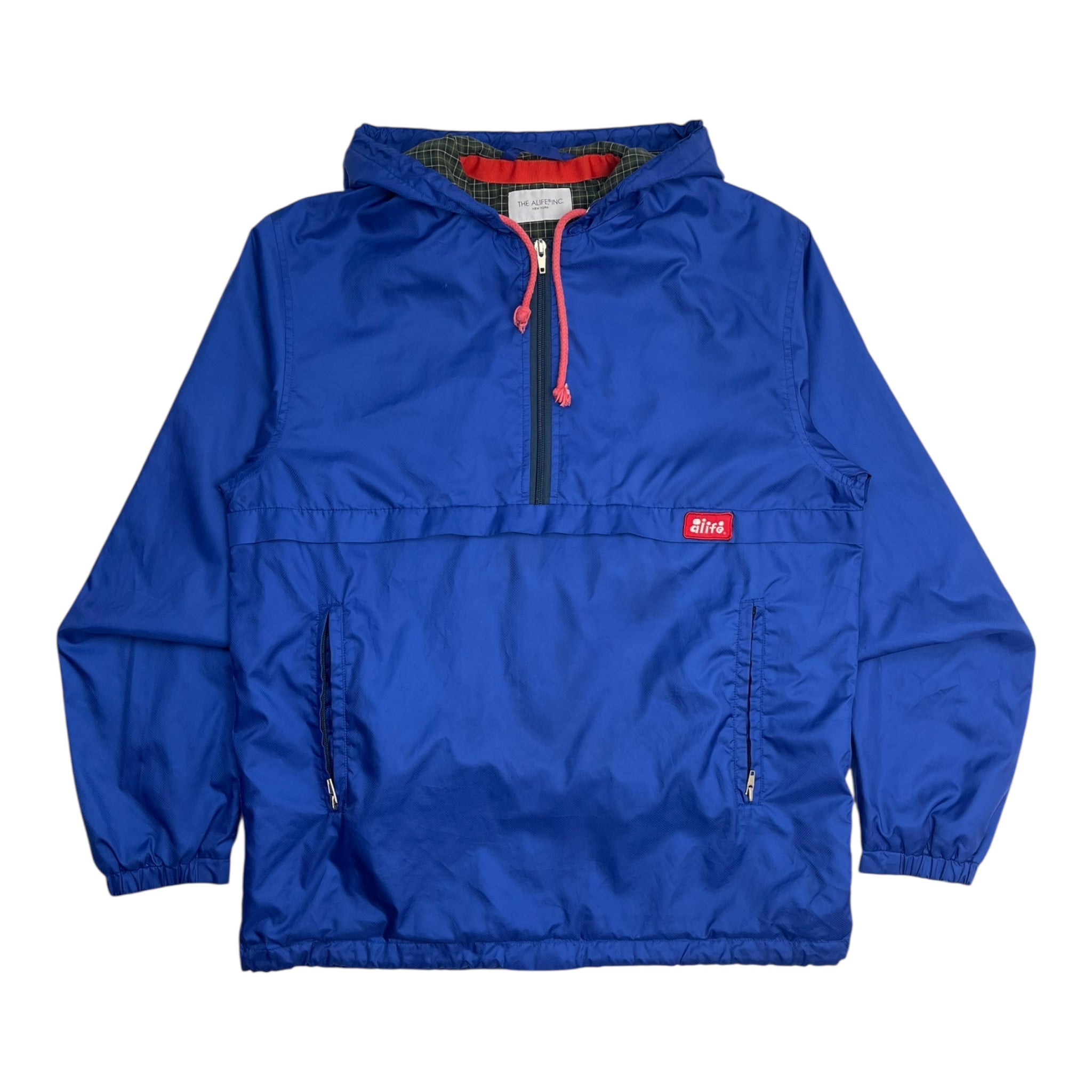 Vintage Alife Inc Hooded Windbreaker Jacket Blue