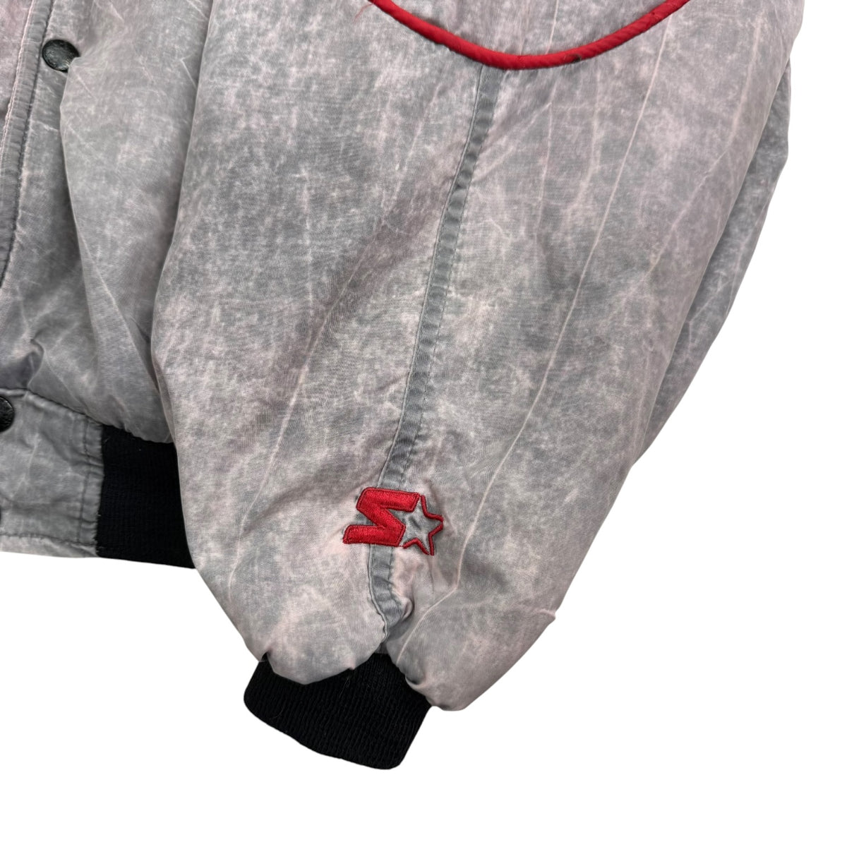 Vintage Starter Chicago Blackhawks Acid Wash Jacket Grey