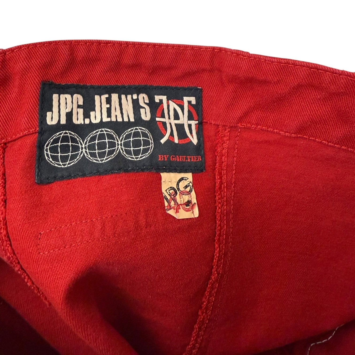 Vintage Jean Paul Gaultier Denim Bustier Red