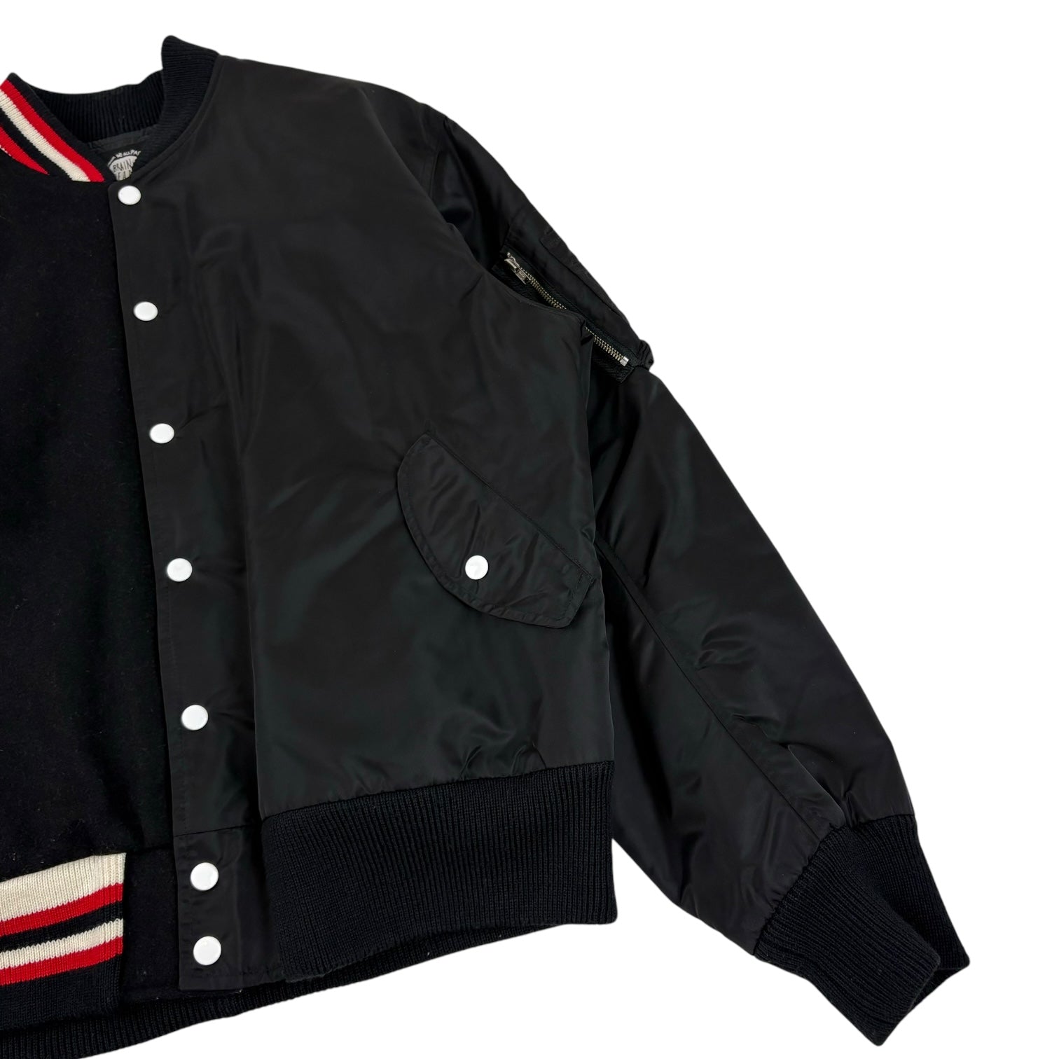 Brain Dead Split Varsity Jacket Black