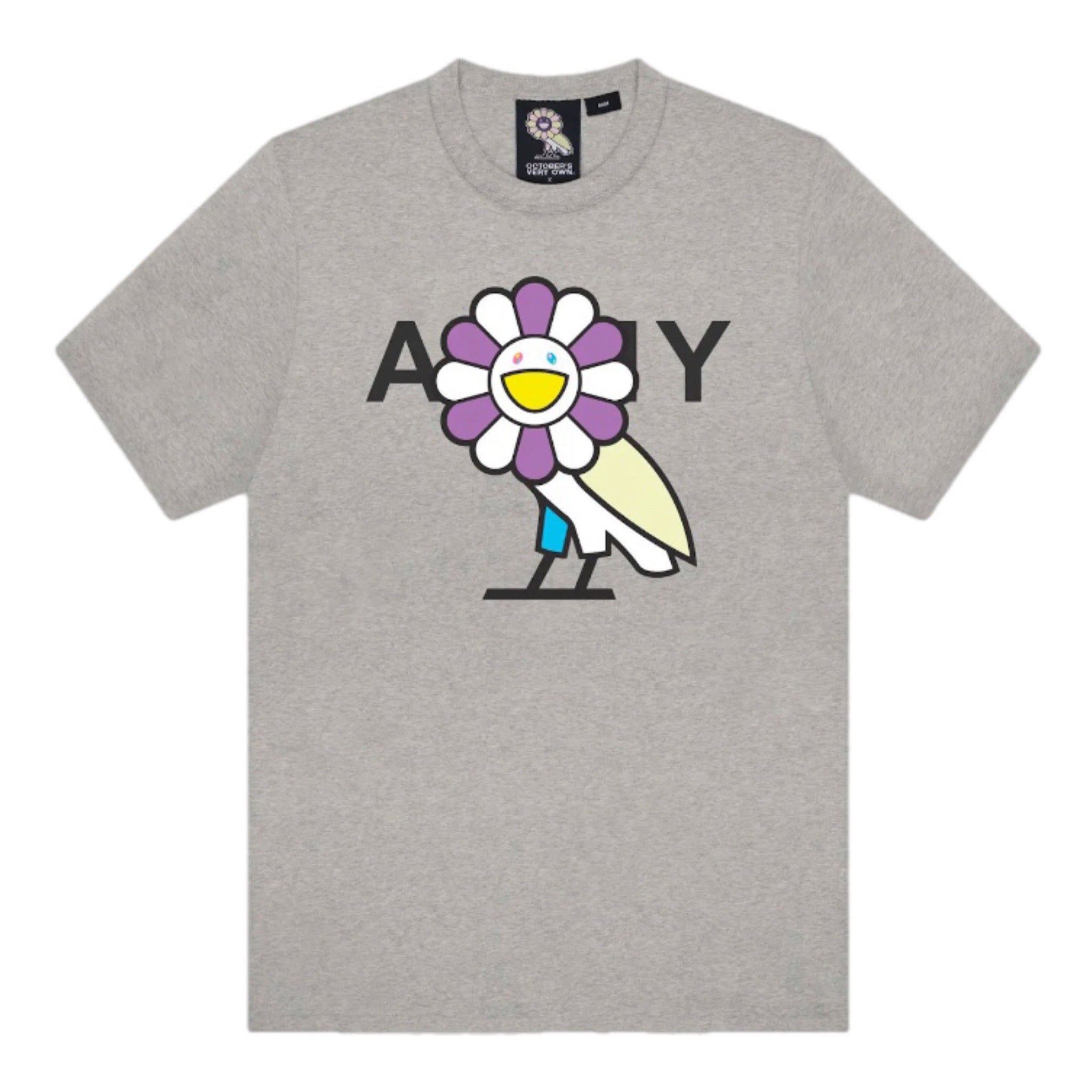 OVO x Murakami Surplus Flower Owl Tee Grey