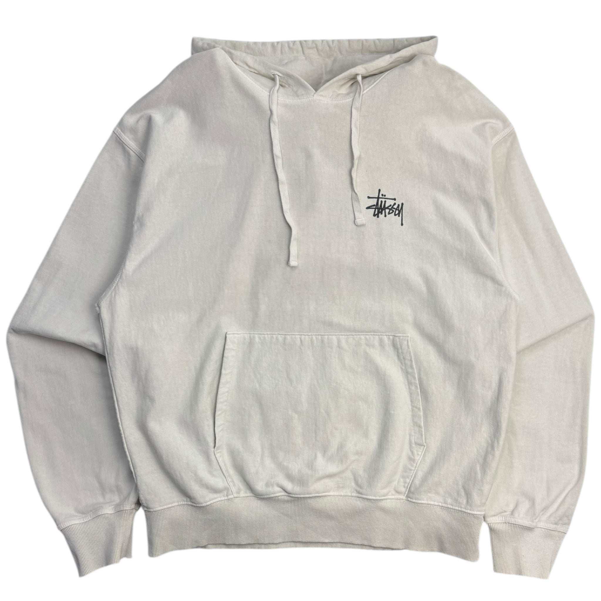 Stussy Script Logo Hoodie Cream