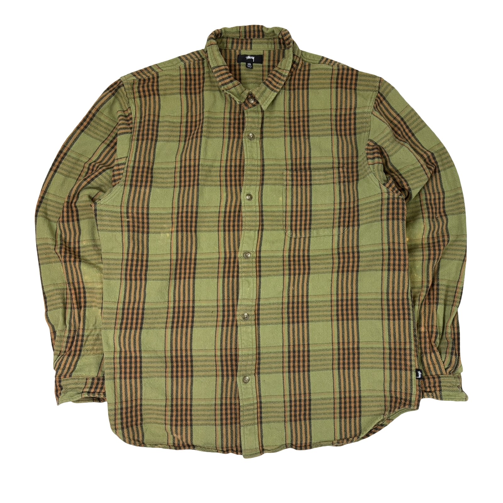 Stussy Laguna Plaid Shirt Green/Burnt Orange
