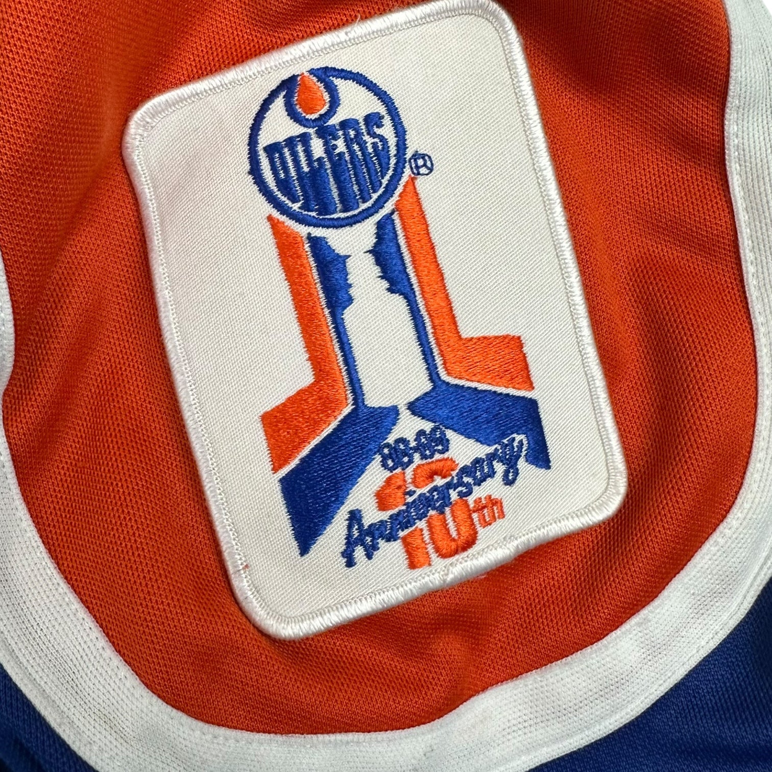 1999 Edmonton Oilers Ten Year Stanley Cup Anniversary Jersey