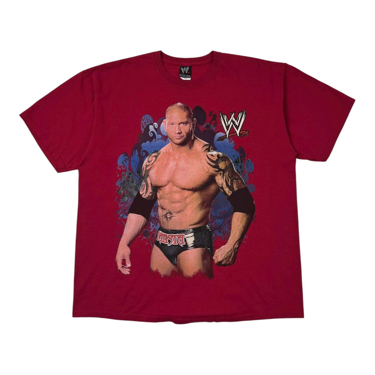 Vintage WWE Batista T-Shirt Washed Red