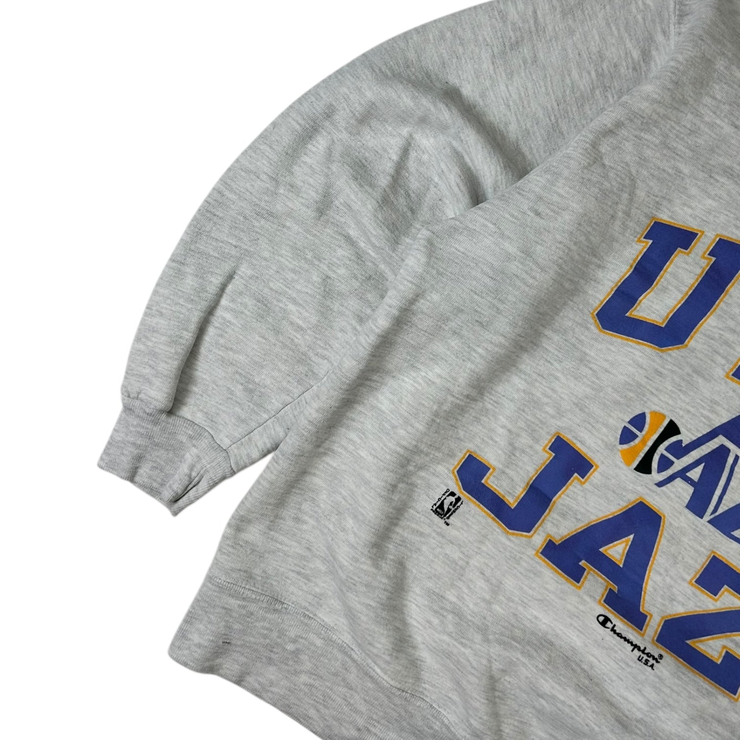 Vintage Champion Utah Jazz Crewneck Sweater Grey