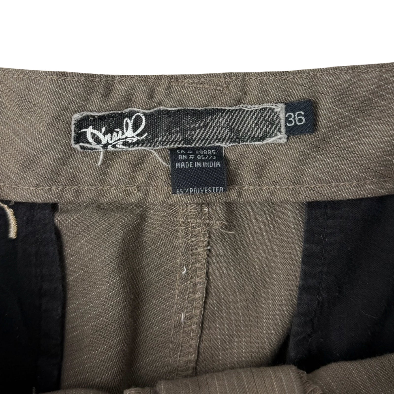 Vintage Y2K O’Neill Striped Shorts Light Taupe