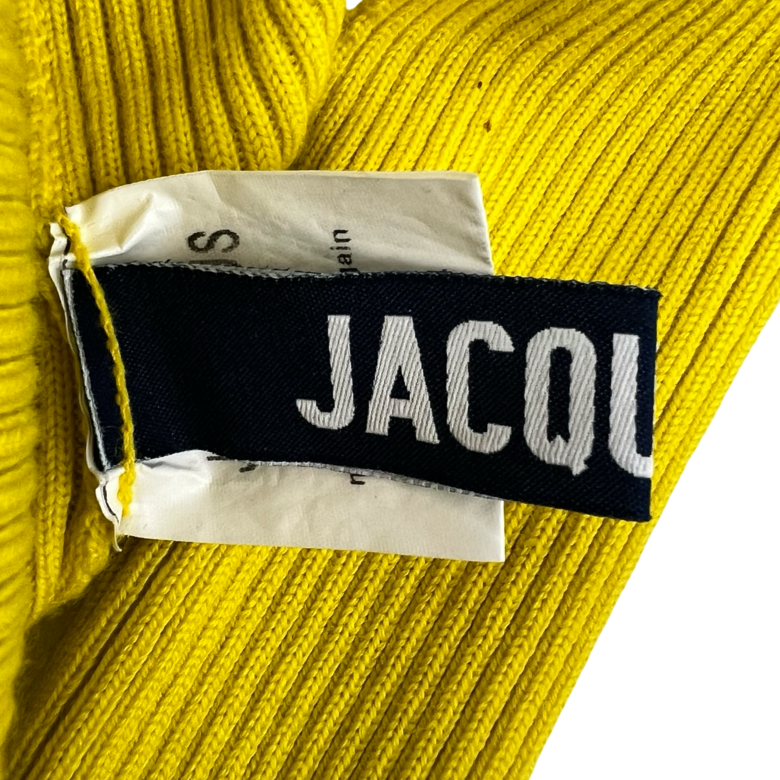 (W) Jacquemus Ribbed Wool Turtleneck Sweater Yellow