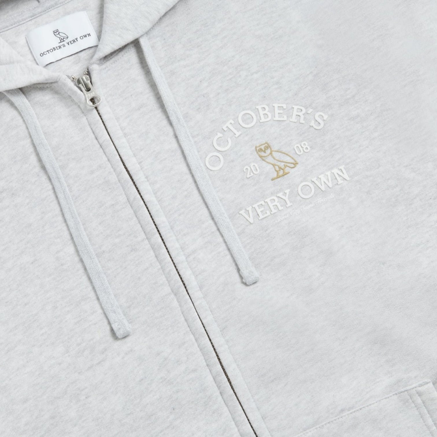 OVO Collegiate Full-Zip Hoodie Heather Grey