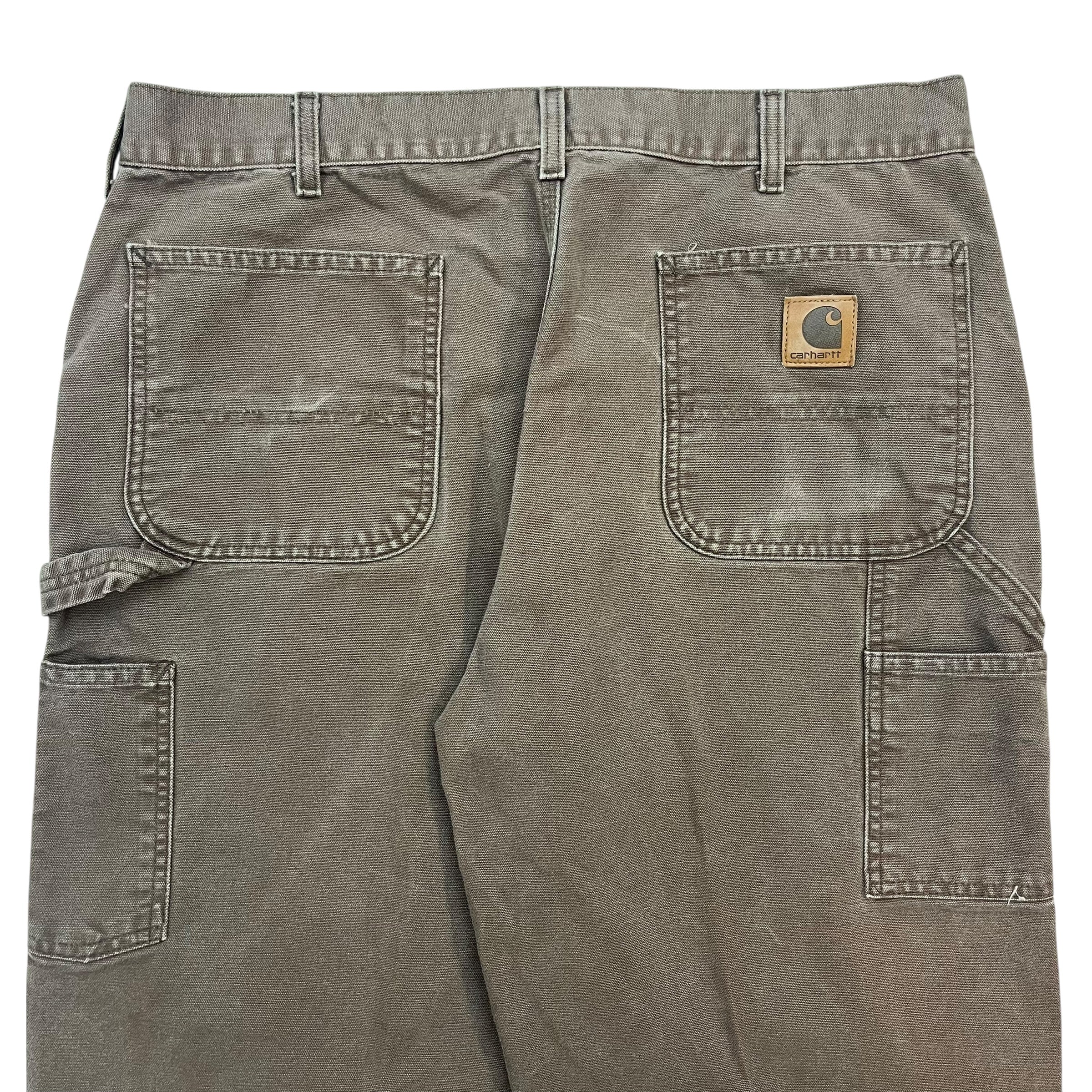 Vintage Carhartt Dungaree Denim Work Pants Brown