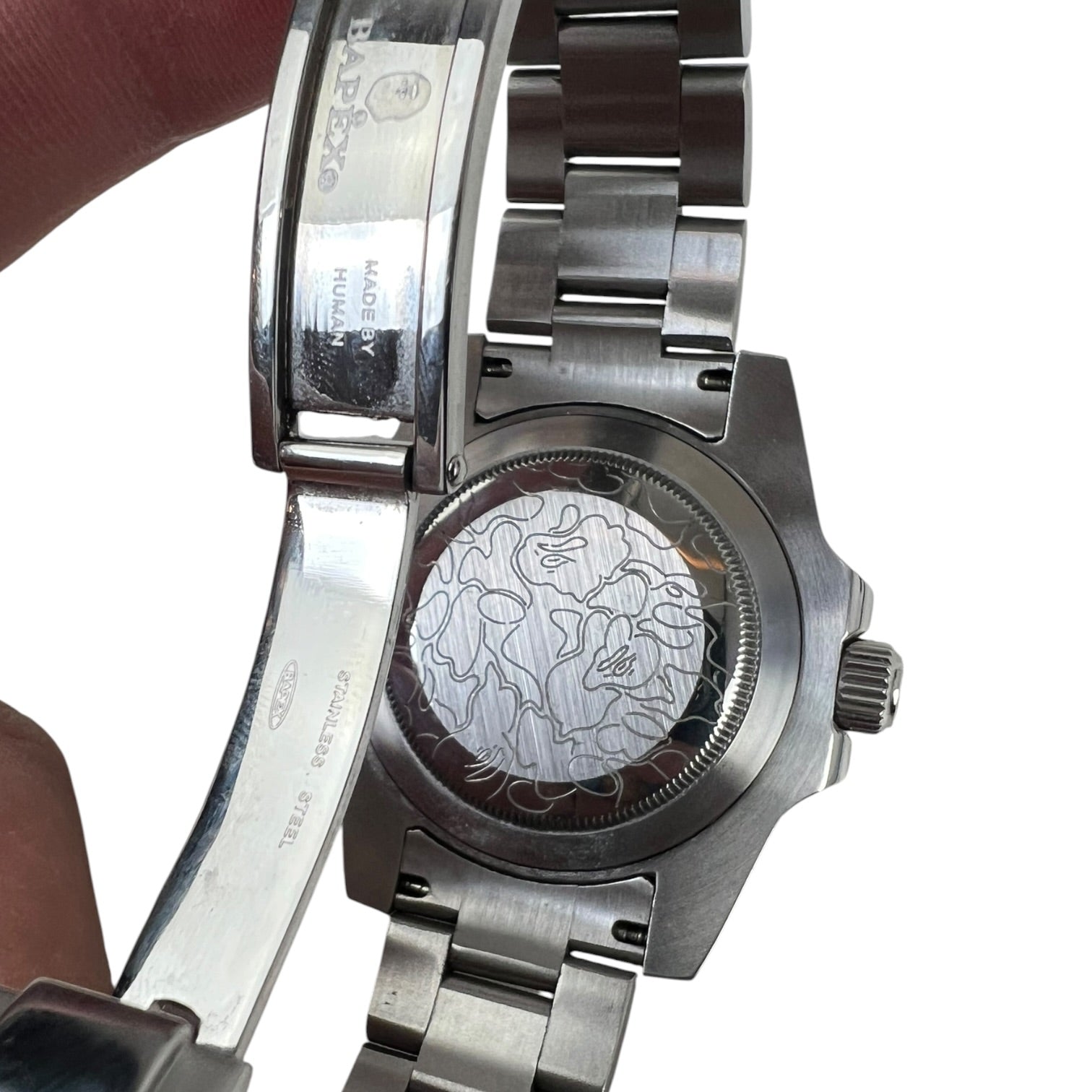 A Bathing Ape Type 1 BAPEX Crystal Stone Watch