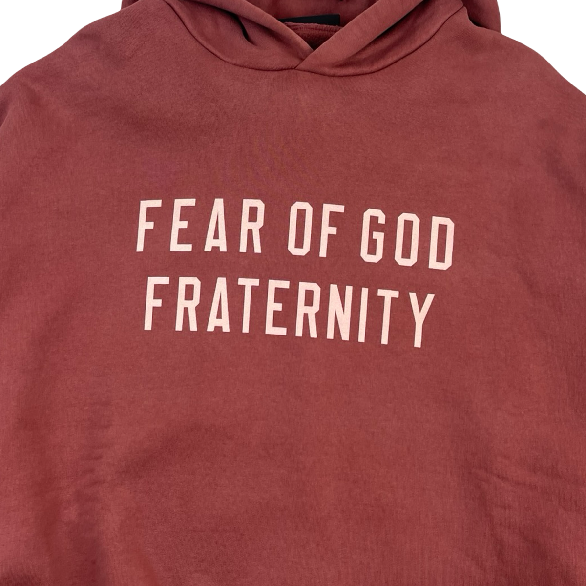 Fear Of God Essentials Fraternity Hoodie Crimson