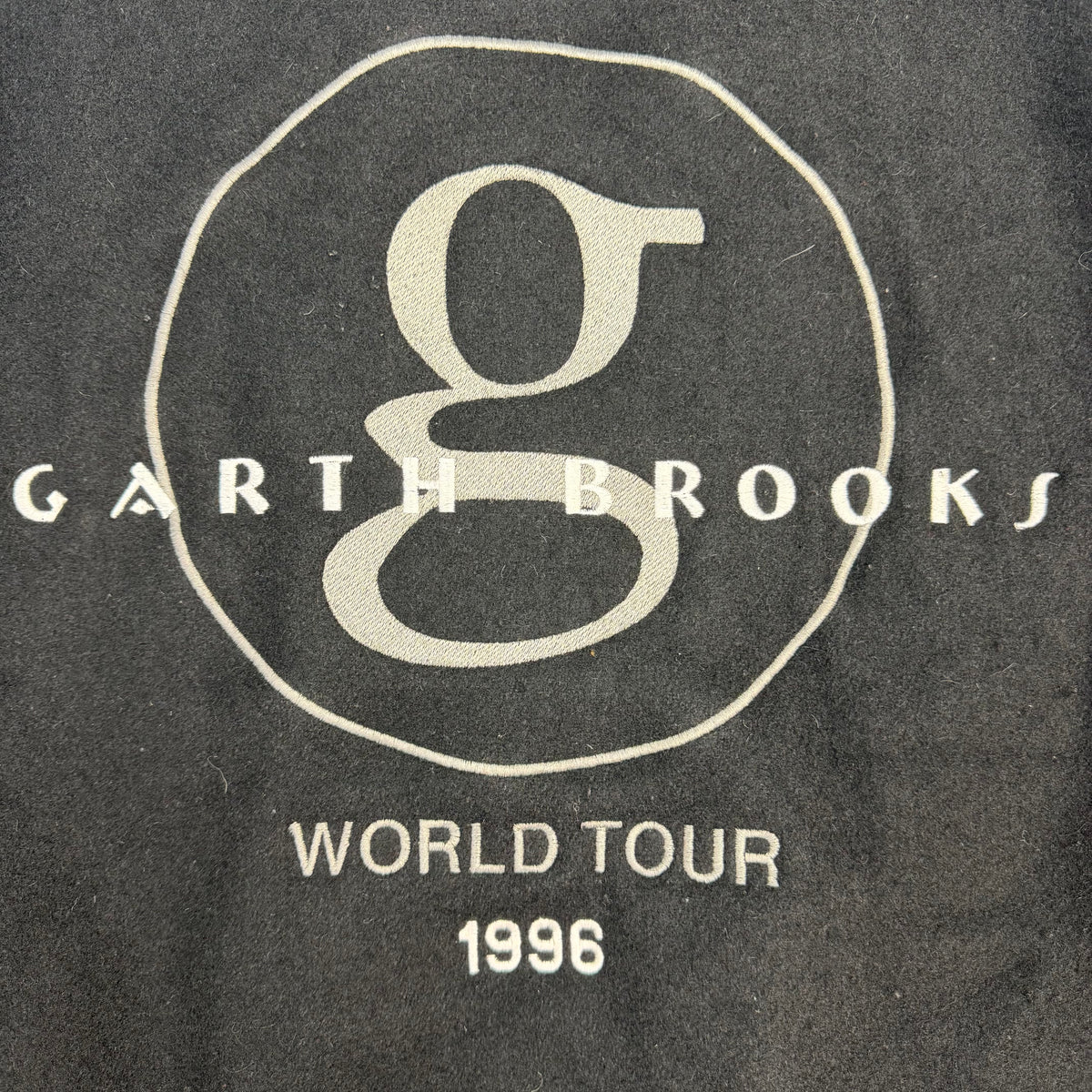 1996 Garth Brooks World Tour Varsity Jacket Black