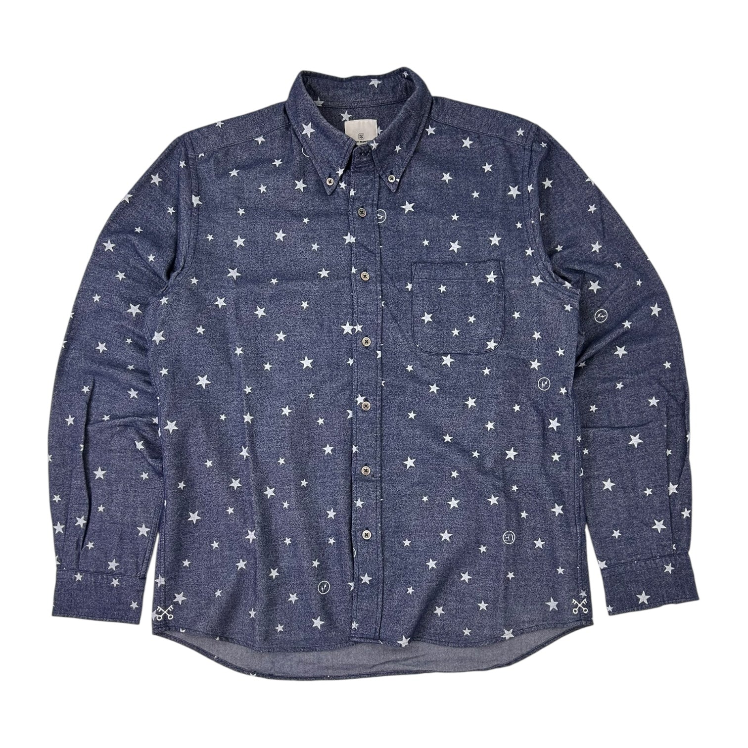 Uniform Experiment Star Flannel Long Sleeve Button Up Shirt