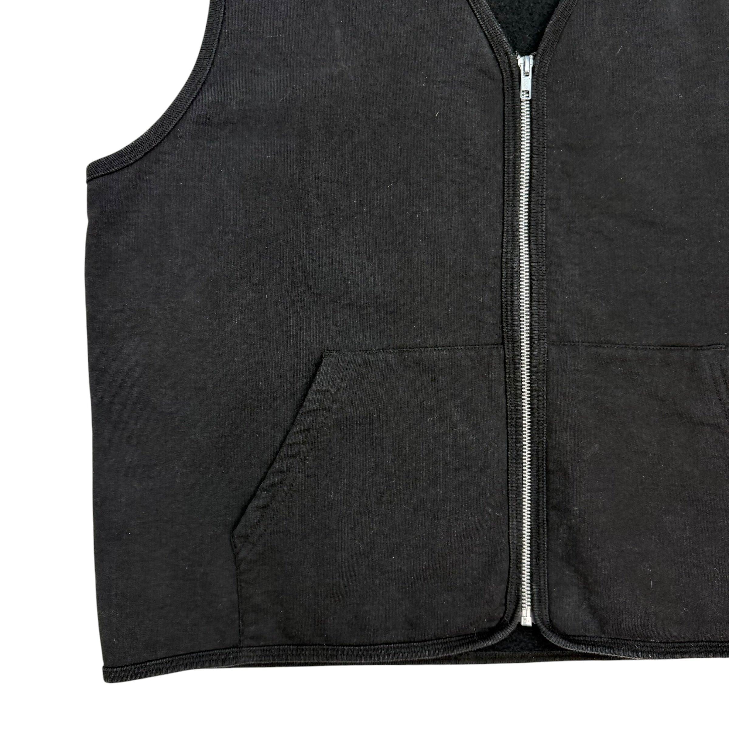 Supreme Zip Up Sweat Vest Black