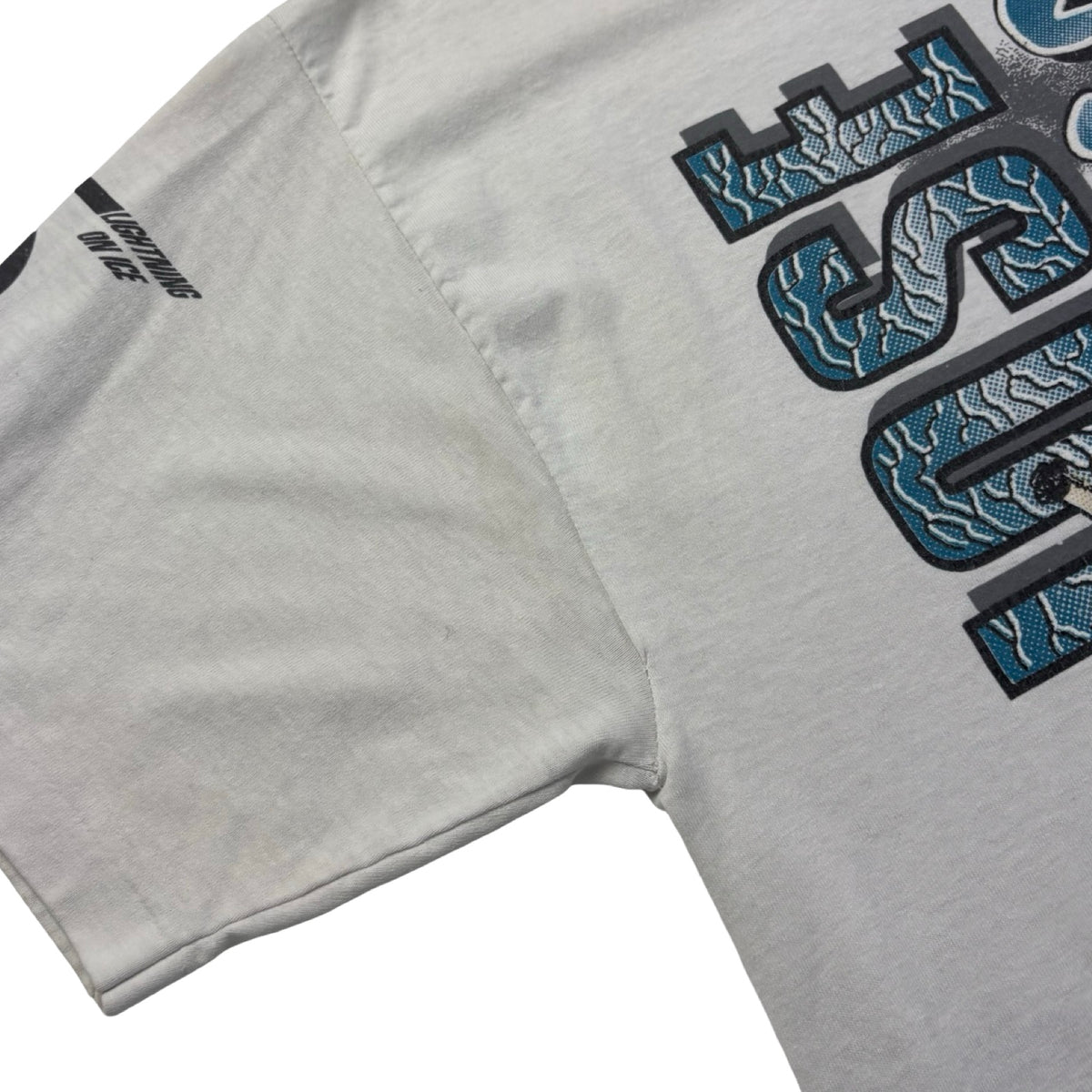 1991 Bulletin Athletic San Jose Sharks AOP T-Shirt White