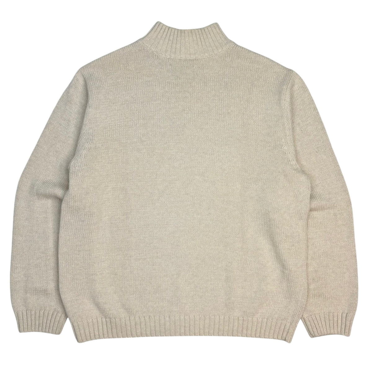 Vintage Chaps Knit Quater Zip Cream