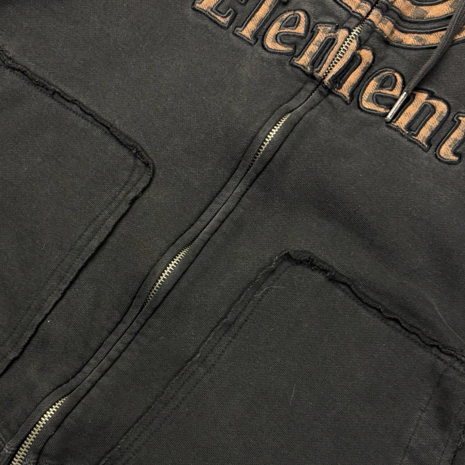 Y2K Element Skateboards Full-Zip Hoodie Black