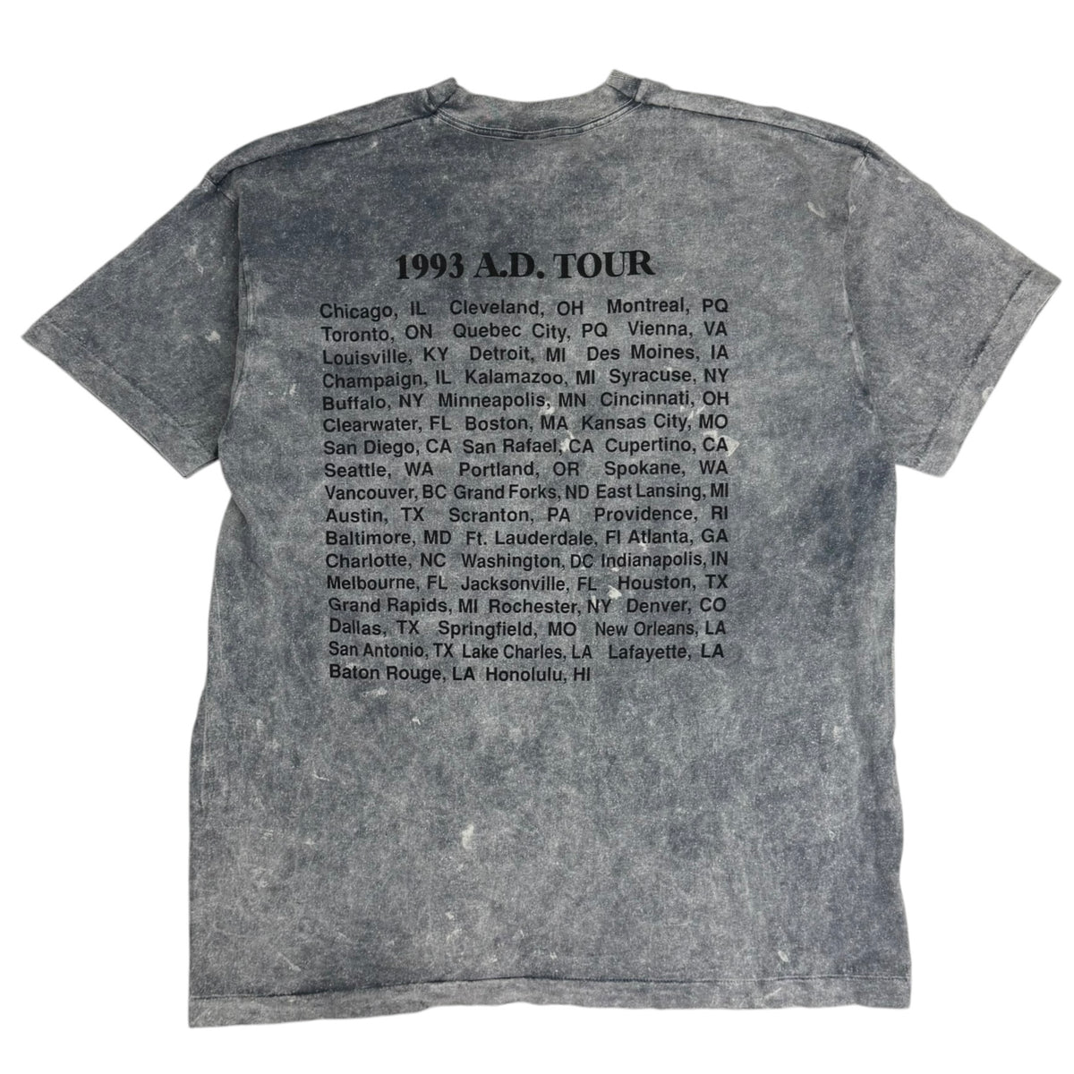 1993 A.D. Tour Jesus Christ Superstar Acid Wash Tee Grey