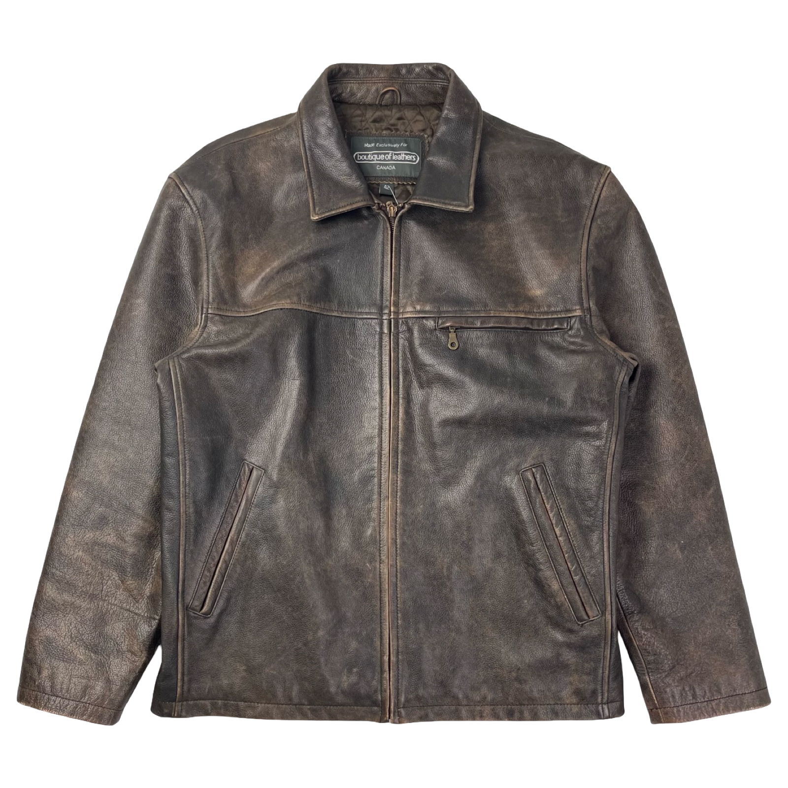 Vintage Boutique Of Leathers Harrington Jacket Patinated Nutmeg